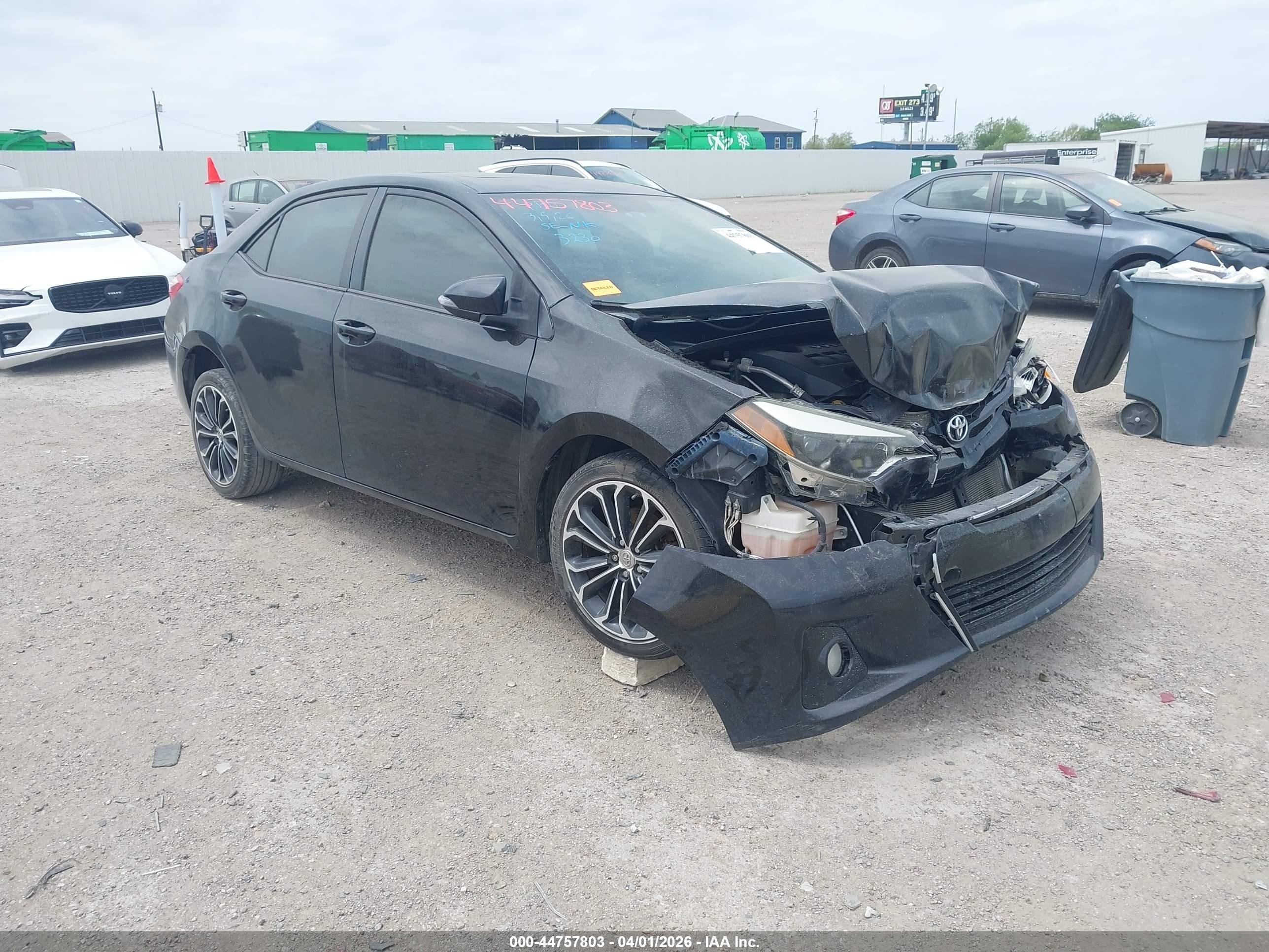 2014 Toyota Corolla LE, VIN 2T1BURHE0EC023230 — Front end