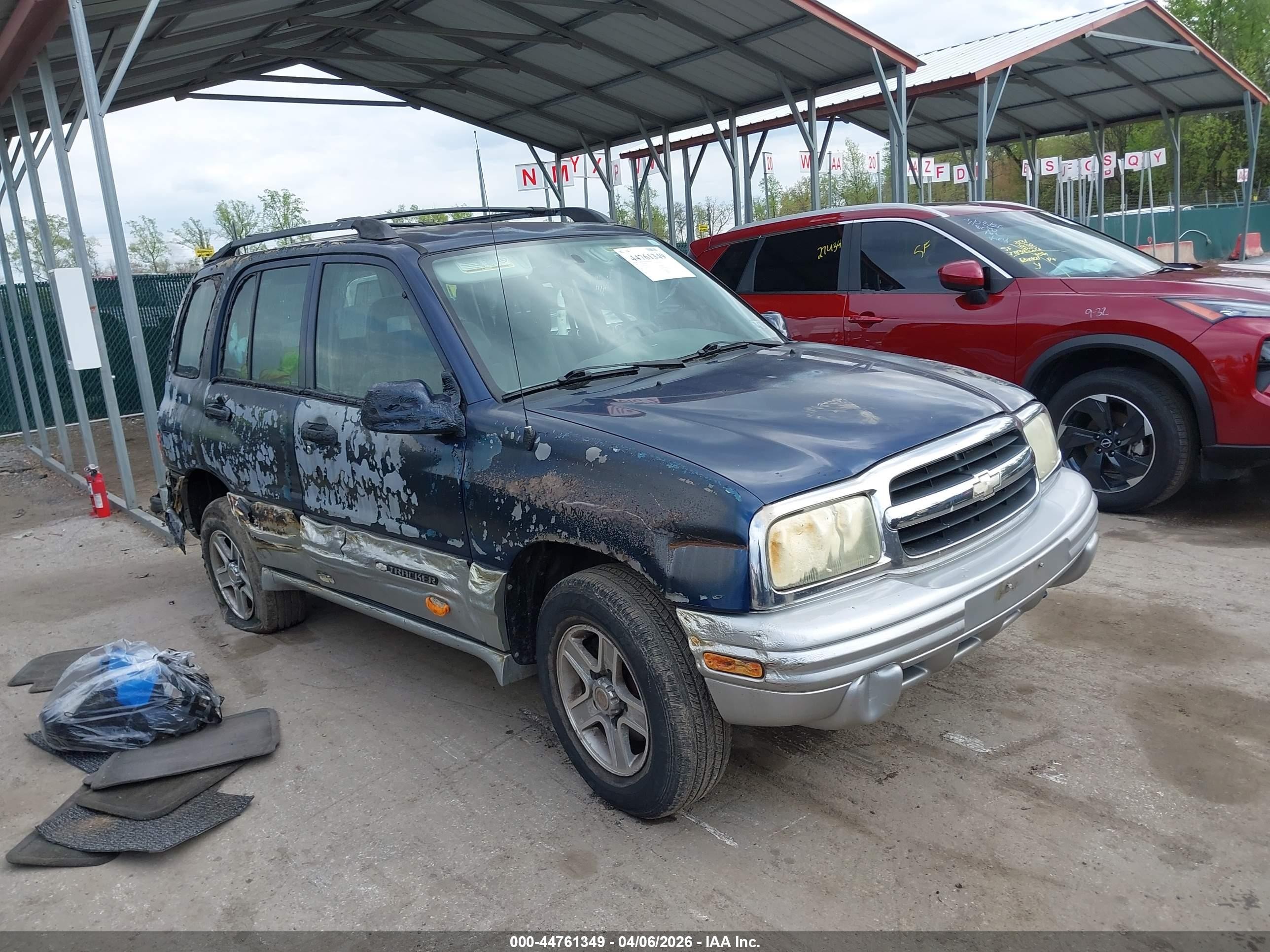 2002 Chevrolet Tracker LT, VIN 2CNBJ634326926471 — Burn
