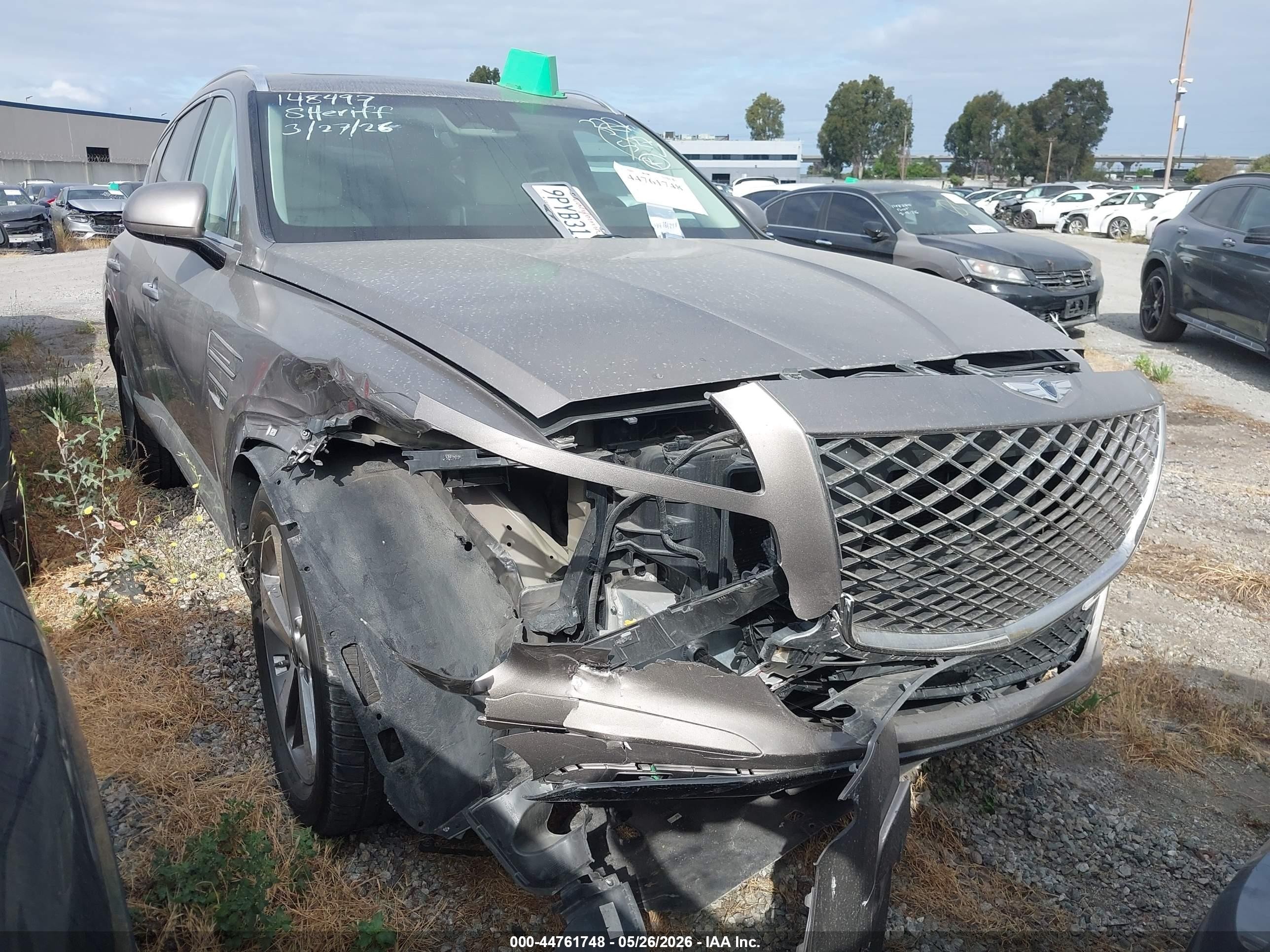 2021 Genesis GV80, VIN KMUHCESC9MU035226 — Front end