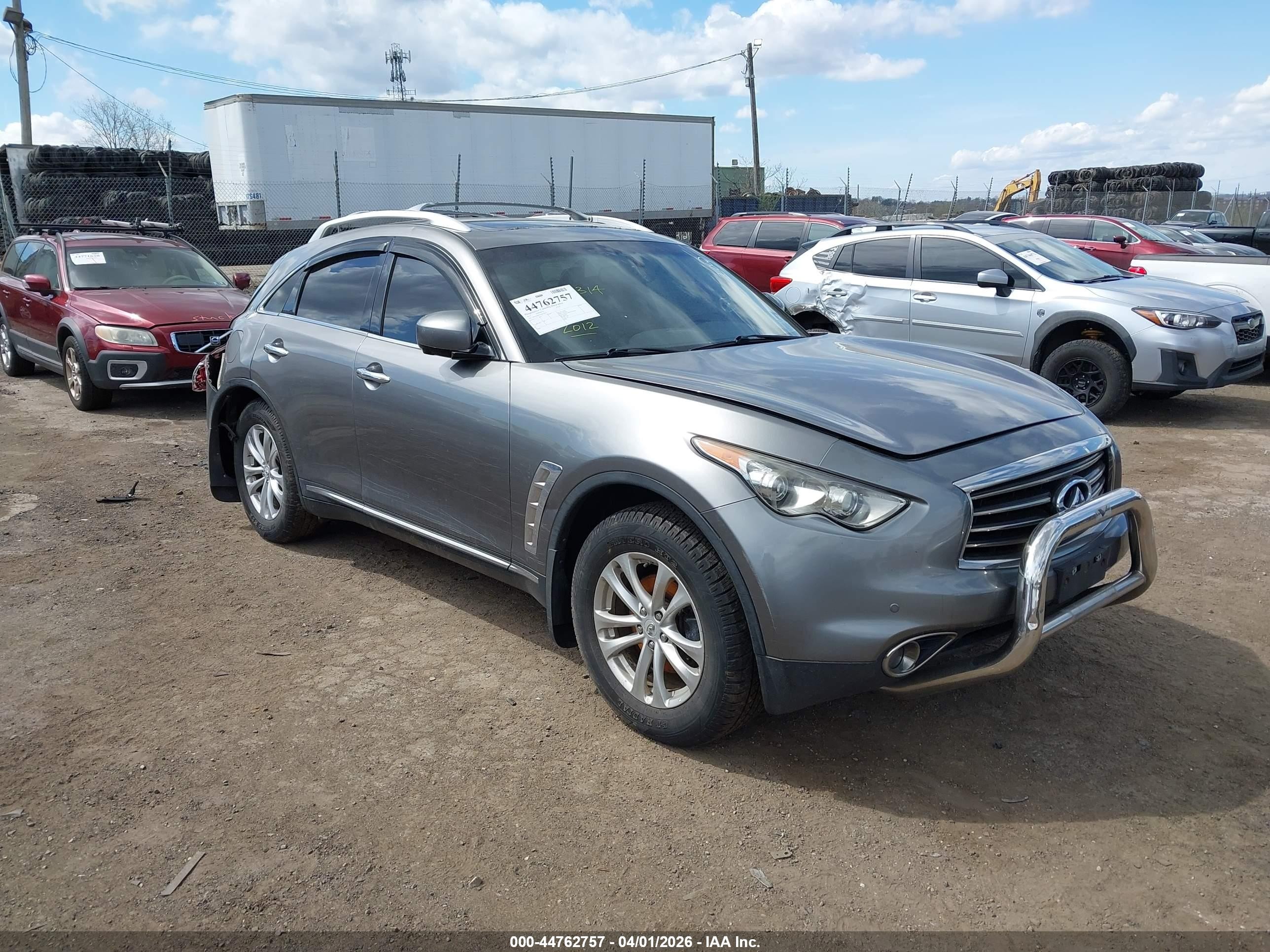 2012 Infiniti FX, VIN JN8AS1MW5CM155874 — Rear end
