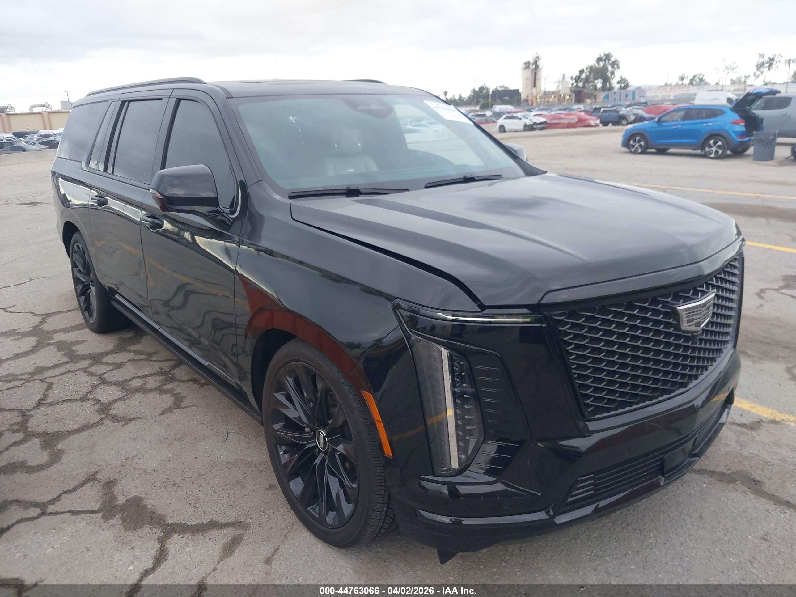 2025 Cadillac Escalade ESV 4WD Sport Platinum, VIN 1GYS9RRL5SR302599 — Theft recovery