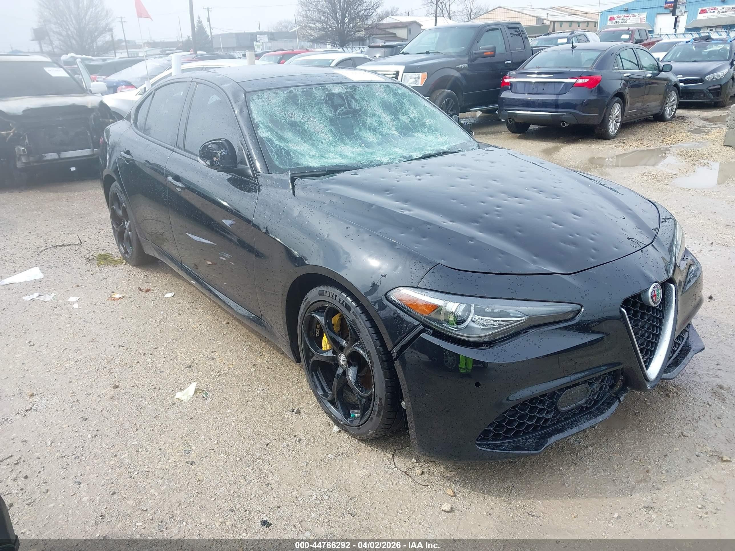 2018 Alfa Romeo Giulia Ti Sport, VIN ZARFAEEN6J7565120 — Hail
