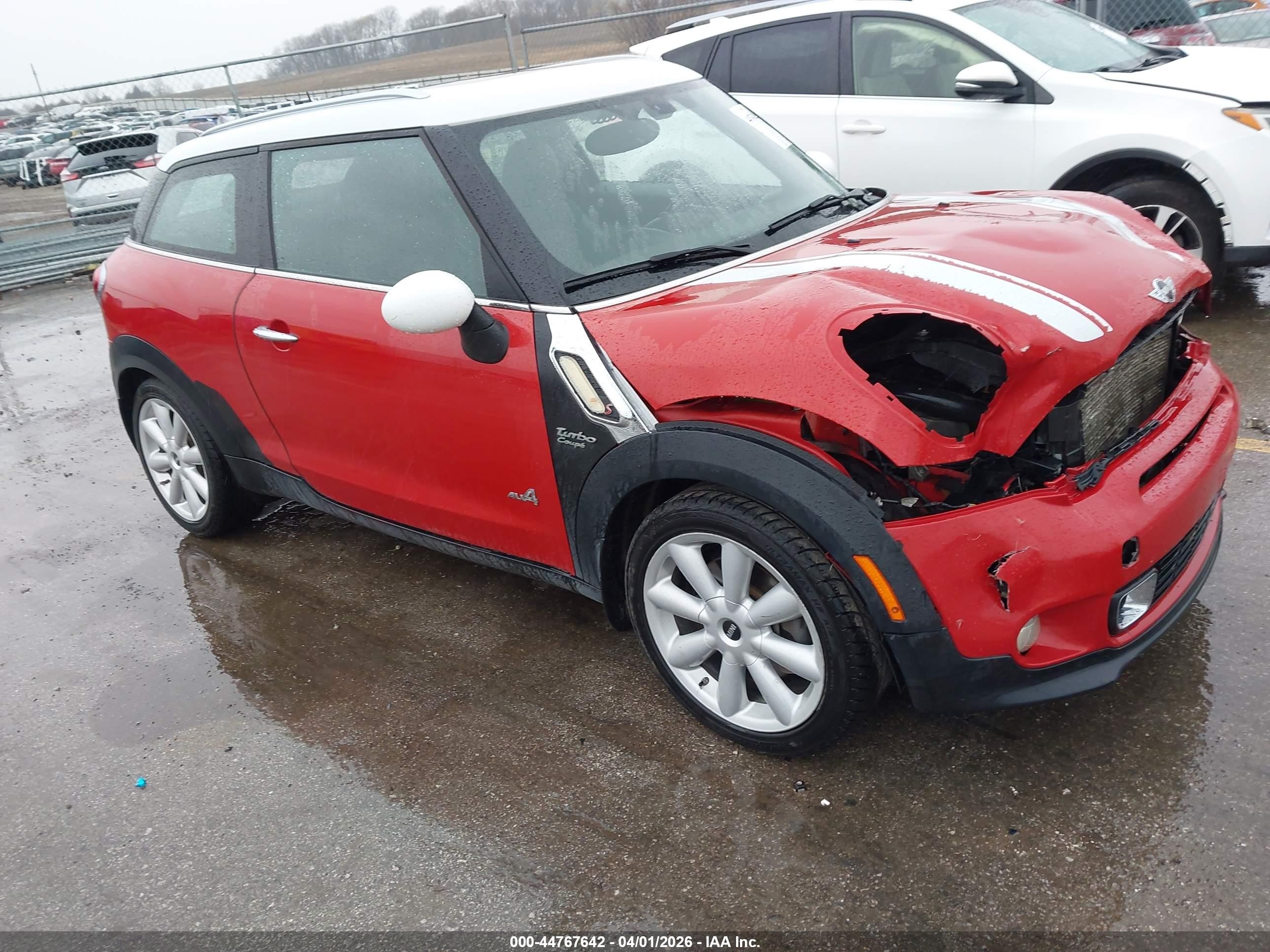 2013 MINI Paceman S ALL4, VIN WMWSS7C50DWN51998 — Front end