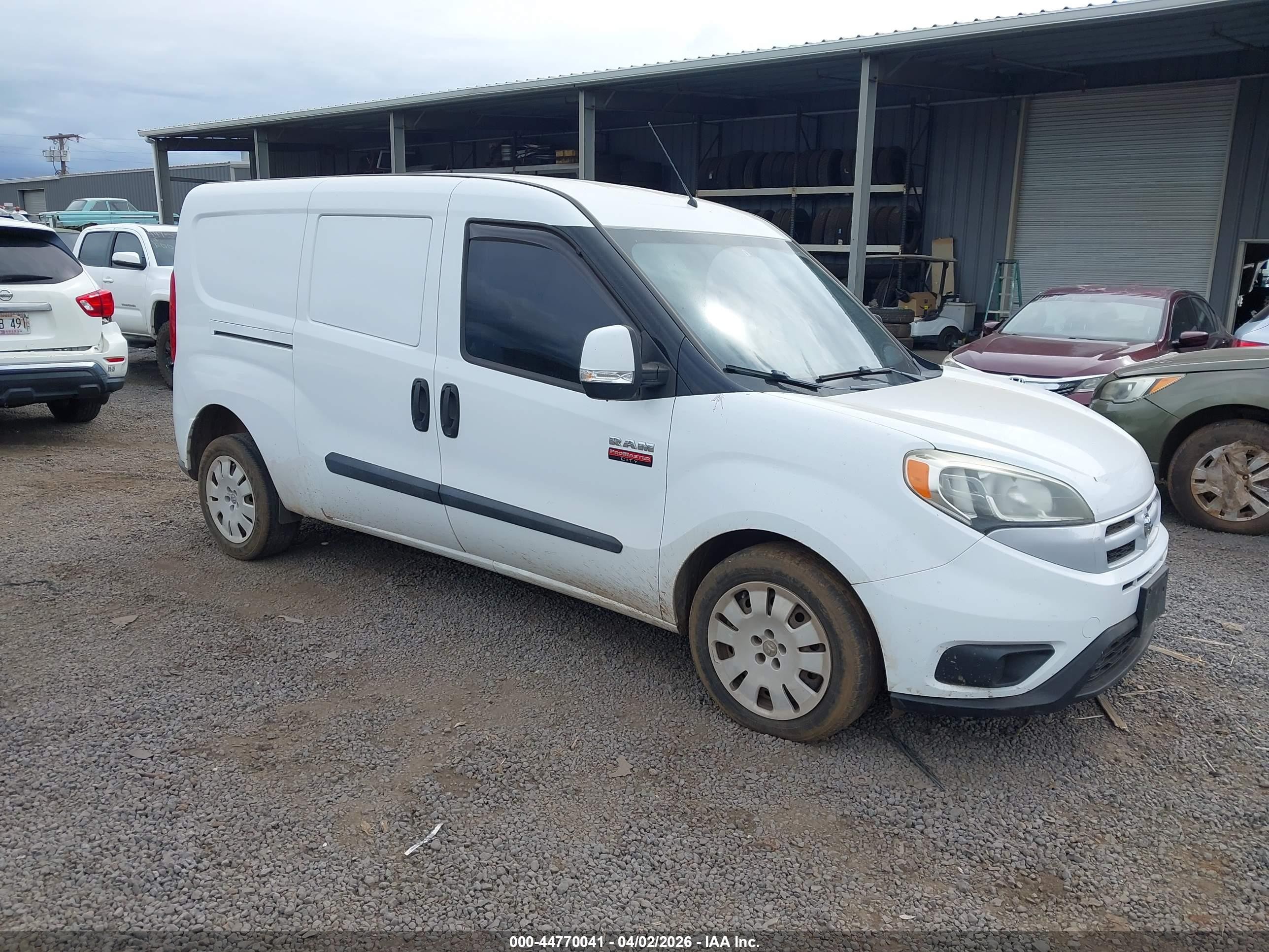 2016 Ram ProMaster City Cargo Tradesman SLT, VIN ZFBERFBTXG6B54654 — Fresh water flood
