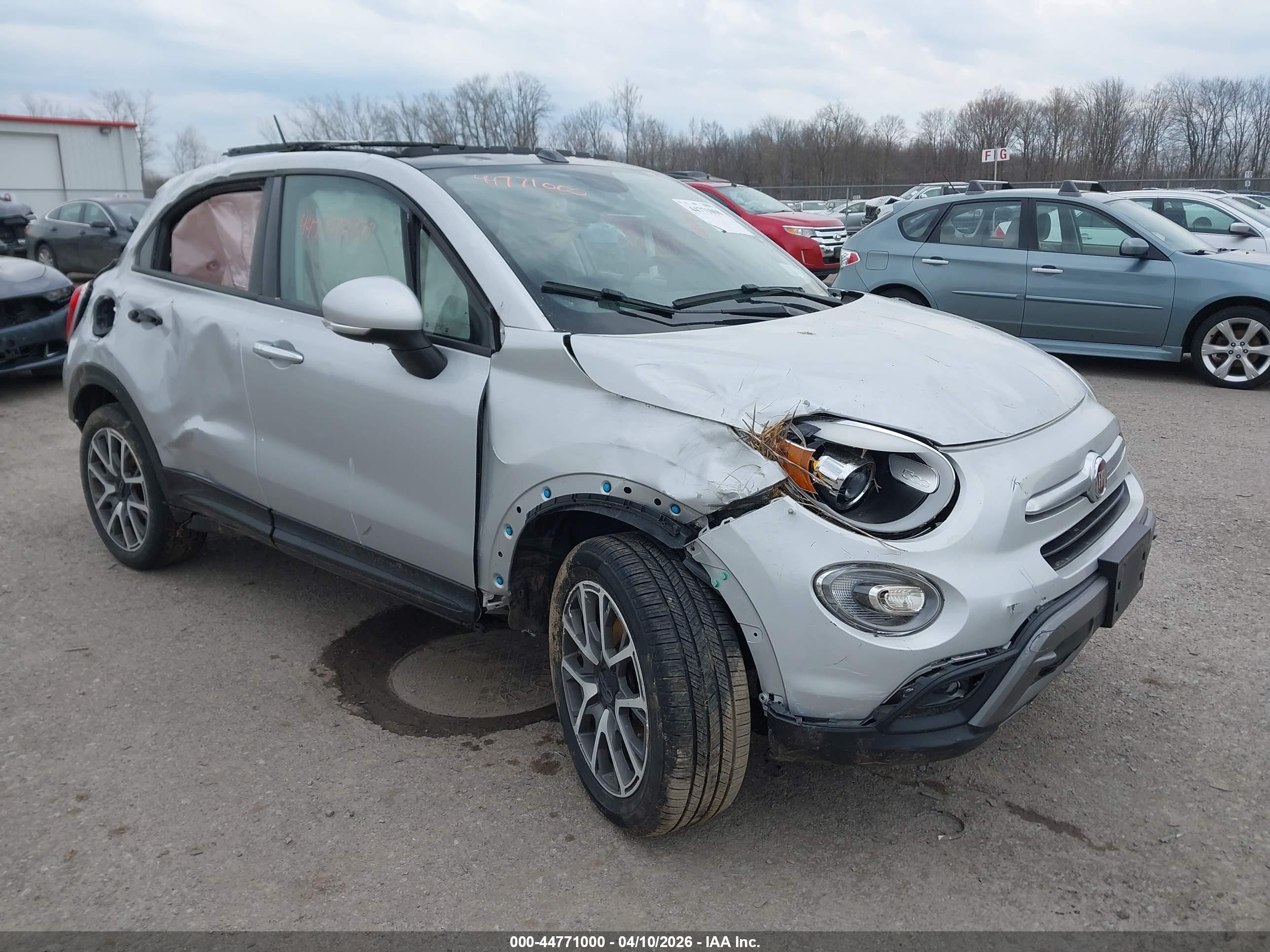 2016 FIAT 500X Trekking Plus, VIN ZFBCFYET9GP411530 — Опрокидывание