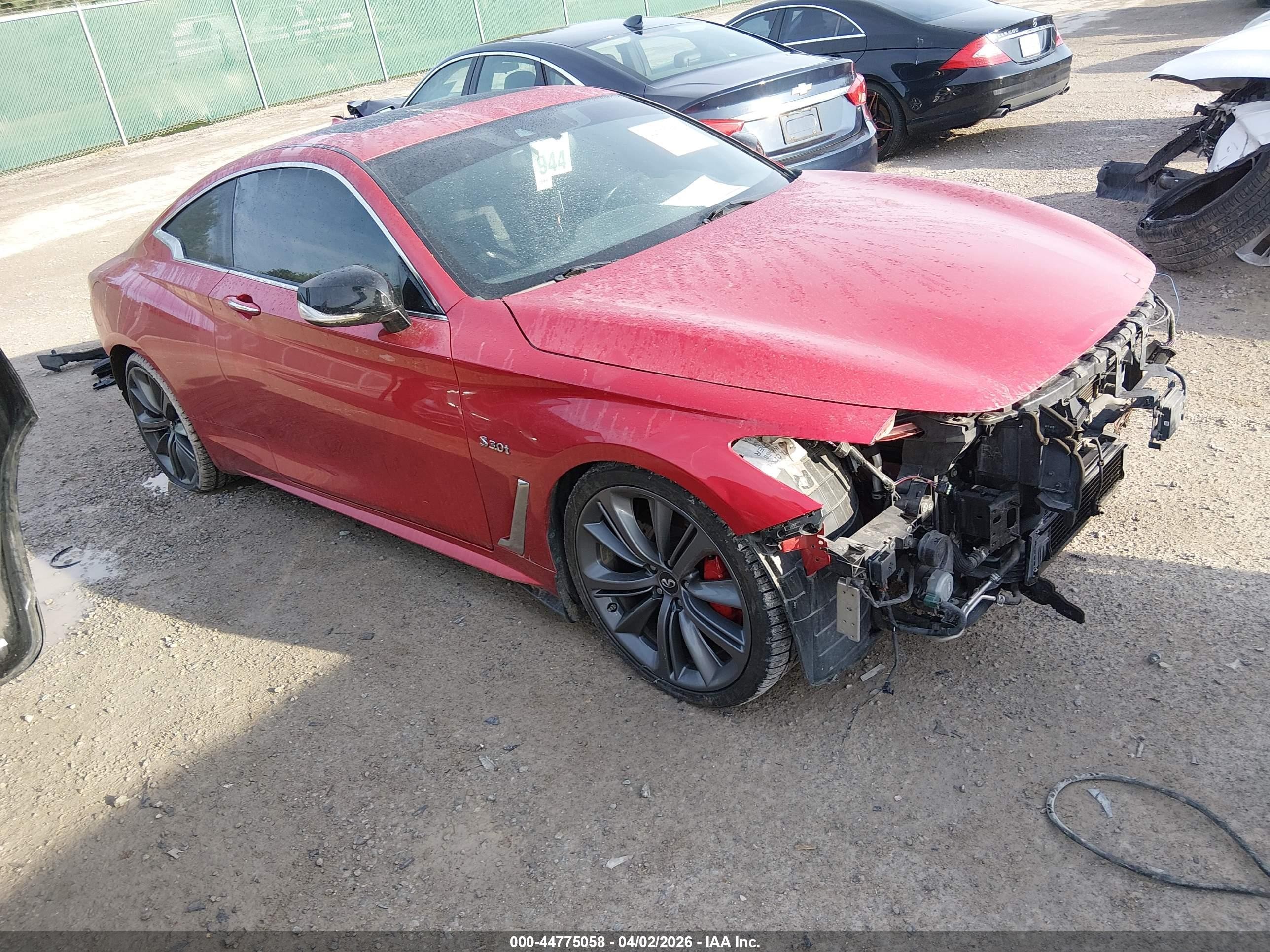 2019 Infiniti Q60 Red Sport 400, VIN JN1FV7EK5KM360555 — Front end