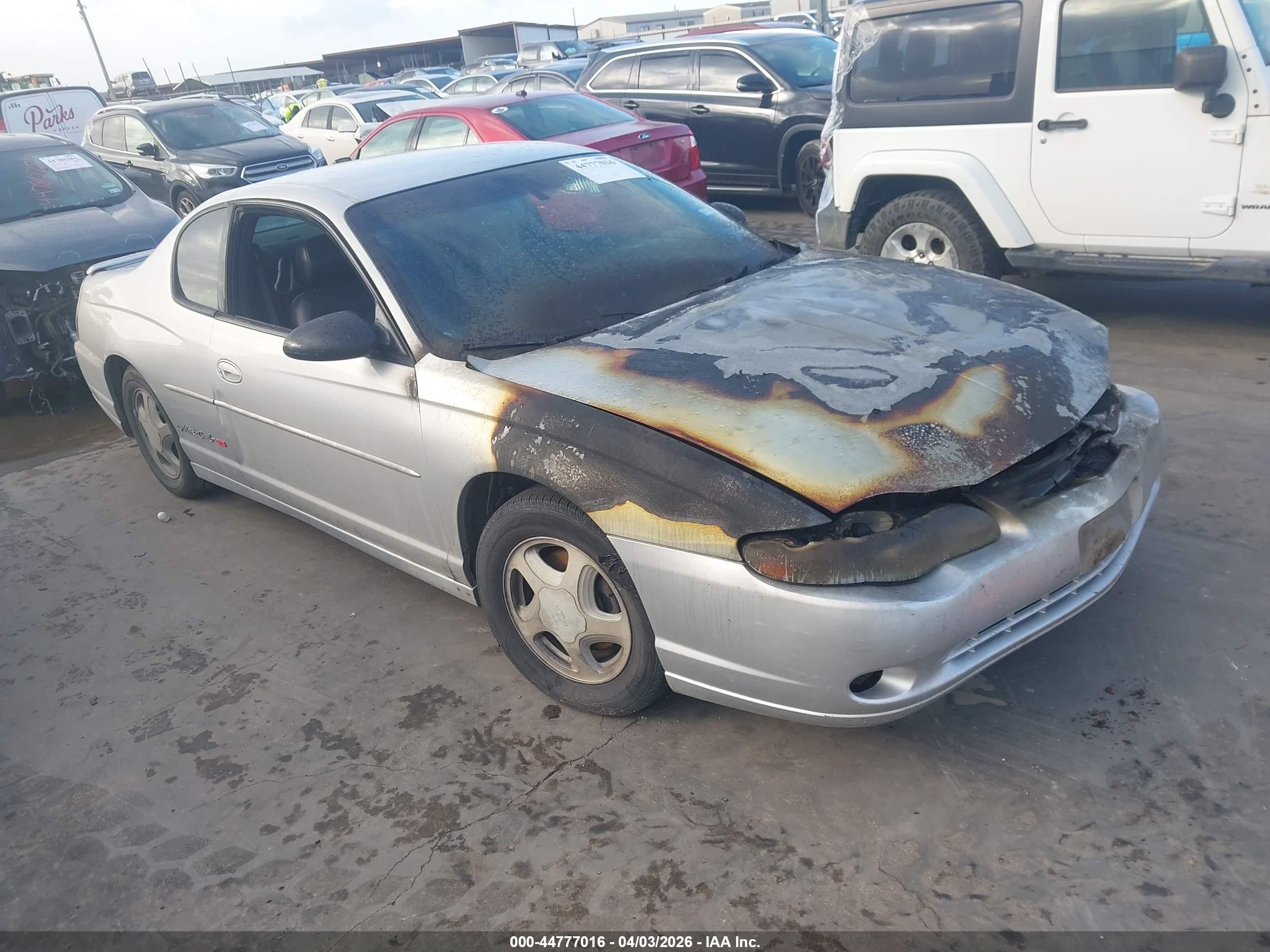 2001 Chevrolet Monte Carlo SS, VIN 2G1WX15K819237177 — Пожар в моторном отсеке