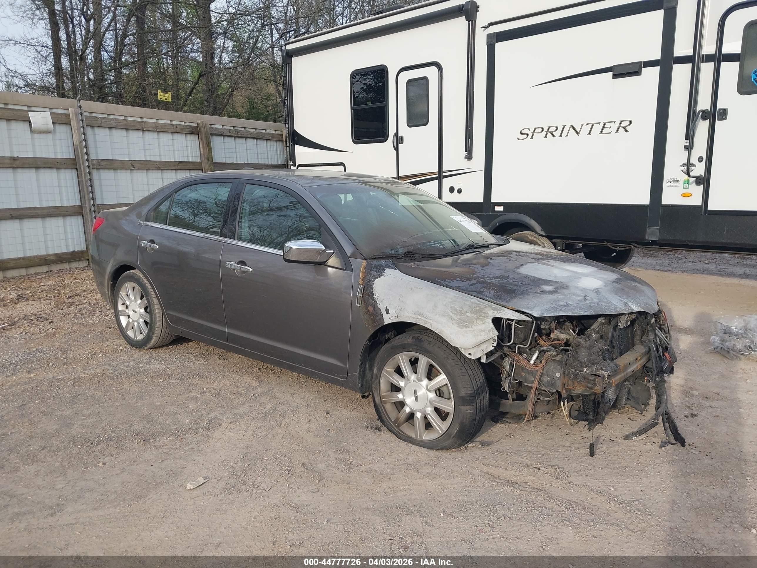 2010 Lincoln MKZ, VIN 3LNHL2GC1AR651236 — Engine fire