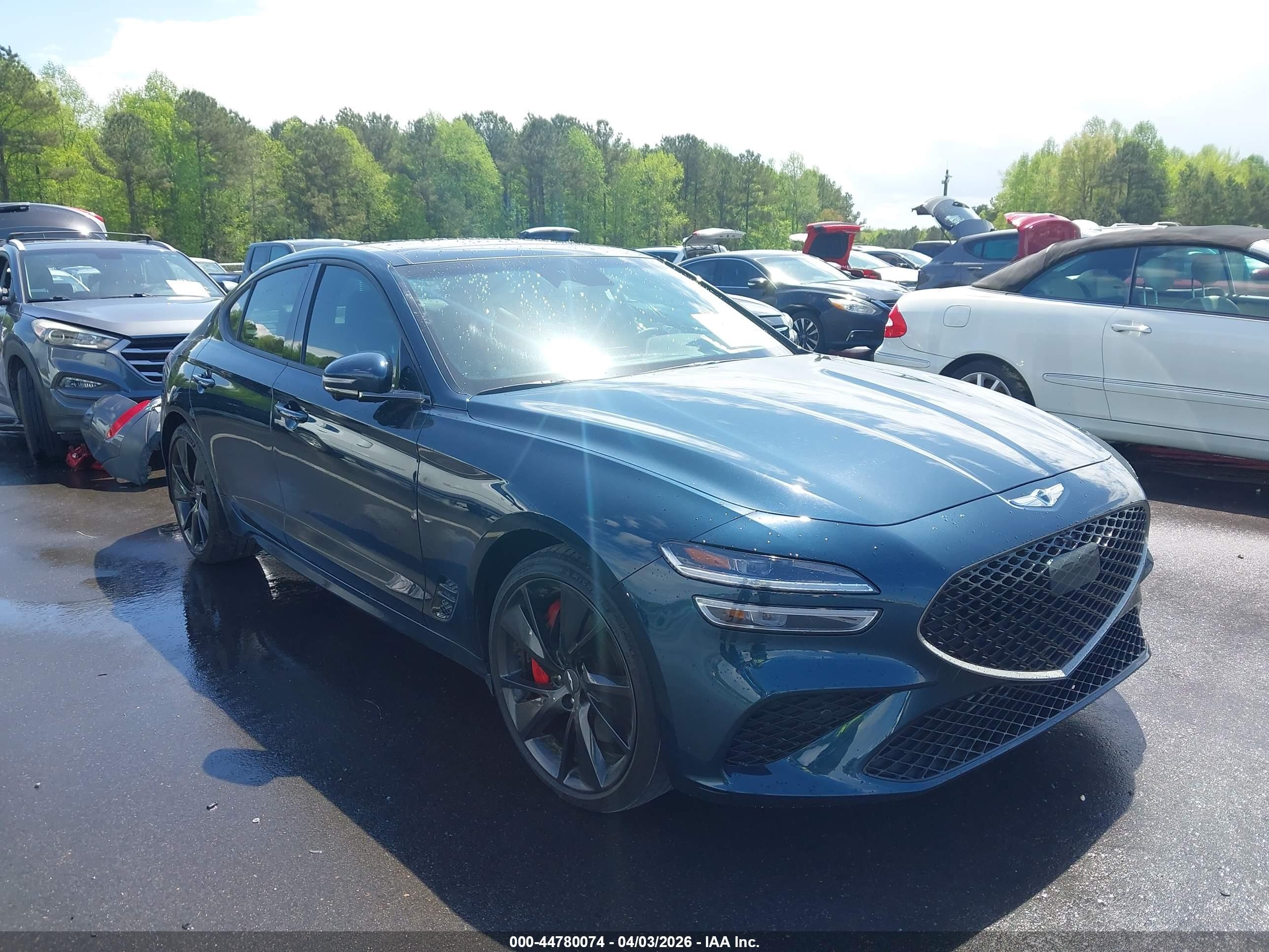 2023 Genesis G70 3.3T, VIN KMTG54TE6PU113289 — Side