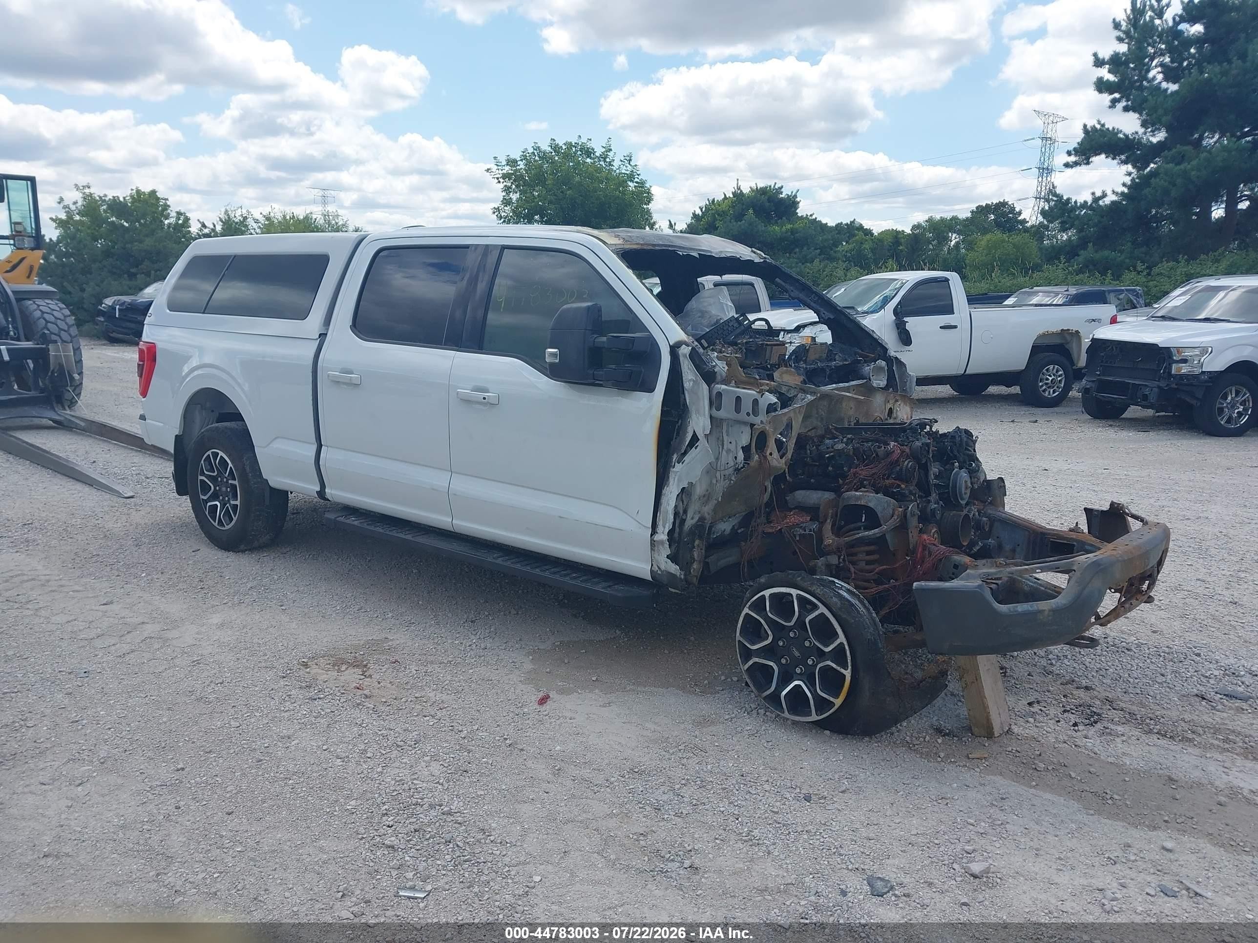 2023 Ford F-150 XL, VIN 1FTFW1E56PFB28950 — Engine fire