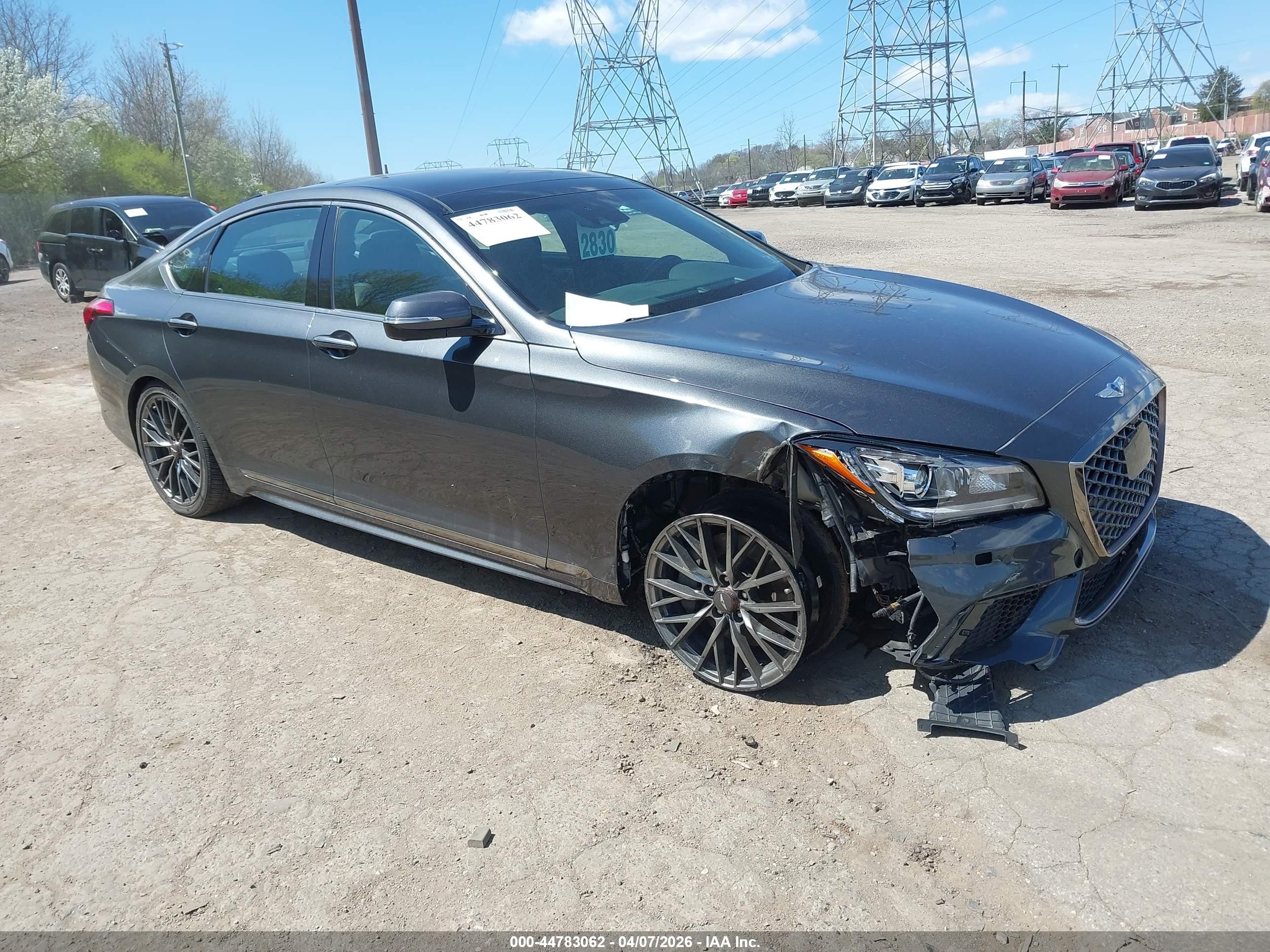 2020 Genesis G80 3.8L, VIN KMTFN4JE5LU329594 — Front end