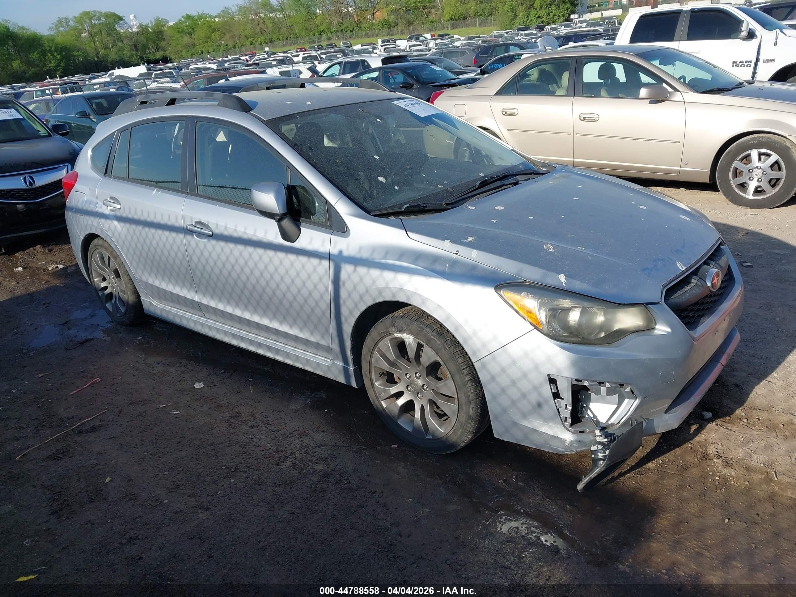2014 Subaru Impreza Special Sports Premium, VIN JF1GPAL63E8219419 — Rear end