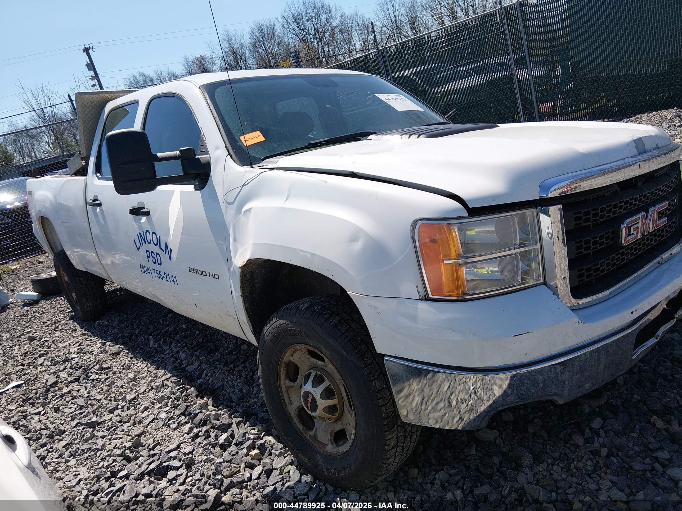 2013 GMC Sierra 2500HD Work Truck, VIN 1GT12ZCG3DF127937 — All over