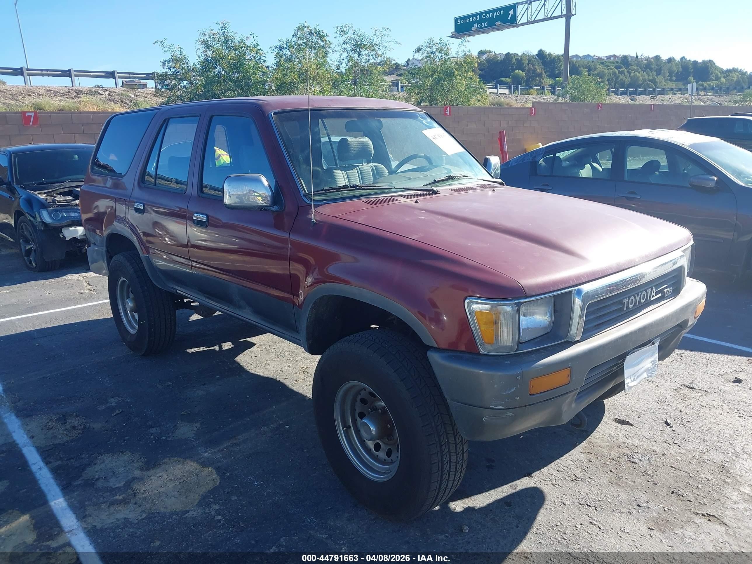 1991 Toyota 4Runner, VIN JT3VN29V3M0007519 — Rear end