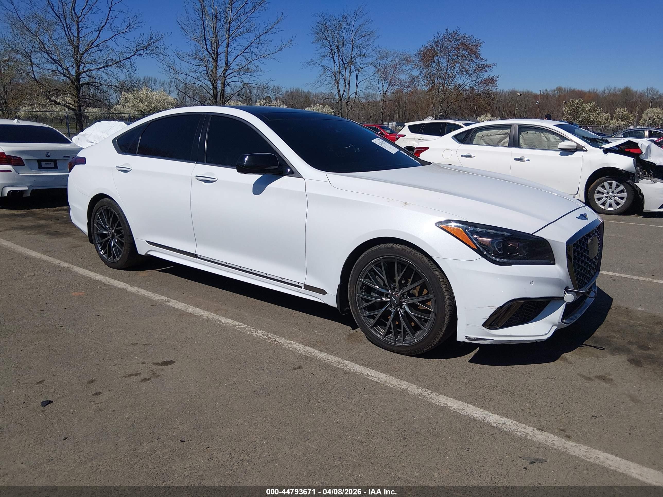 2018 Genesis G80 Sport, VIN KMHGN4JB4JU223168 — Front end