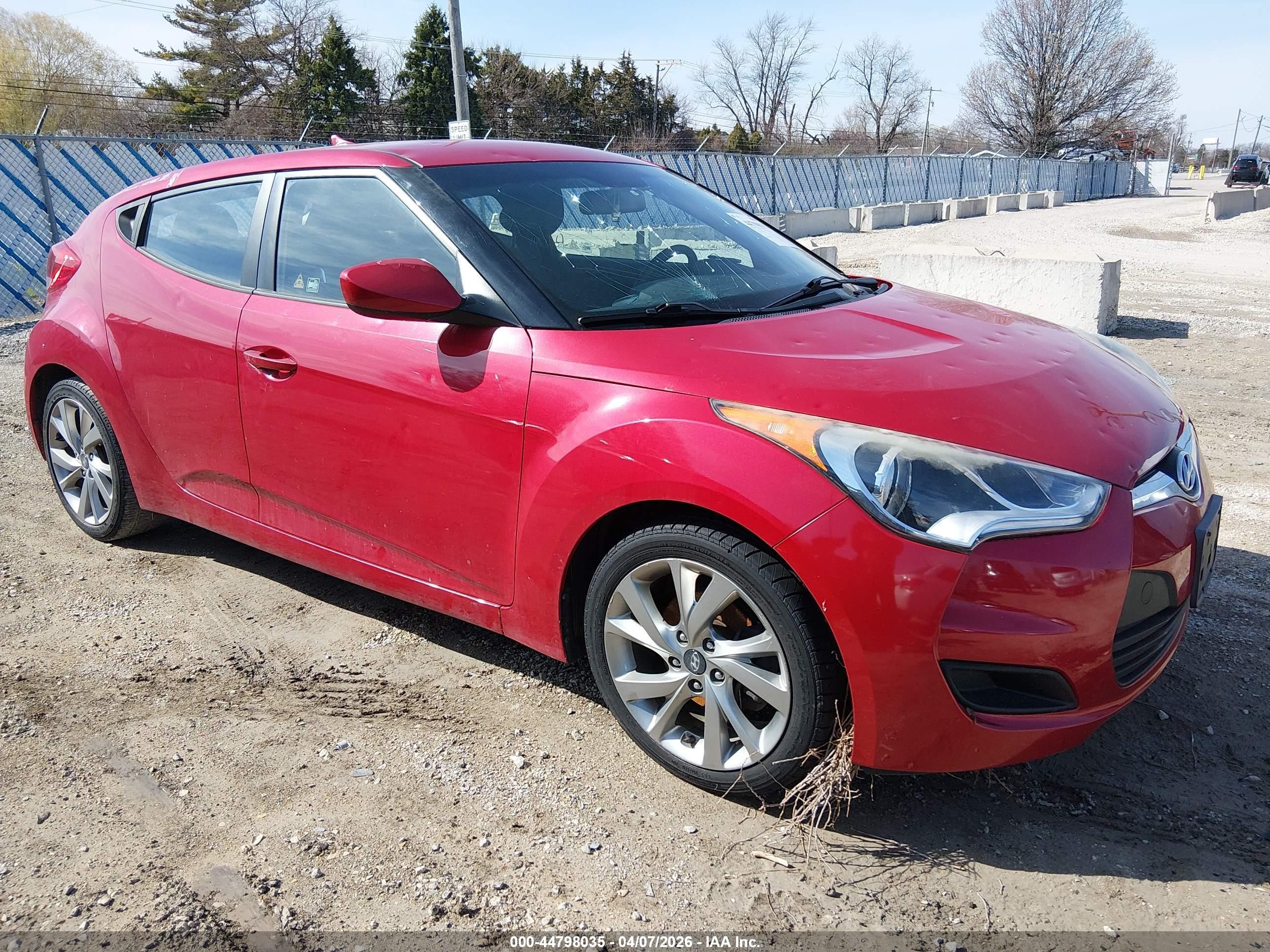 2016 Hyundai Veloster, VIN KMHTC6ADXGU275754 — Hail
