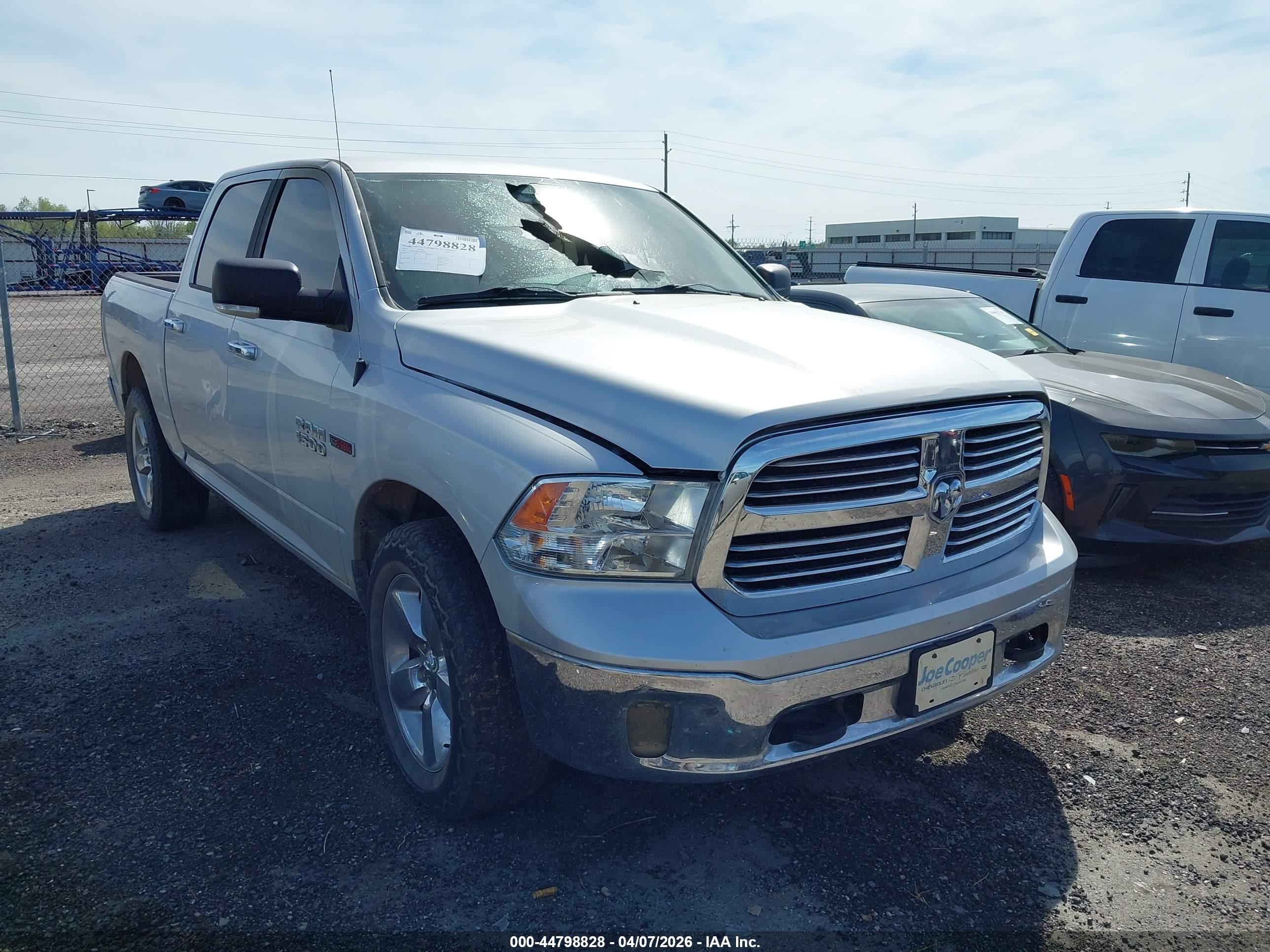 2015 Ram 1500 Big Horn, VIN 1C6RR7LM2FS564984 — Interior fire