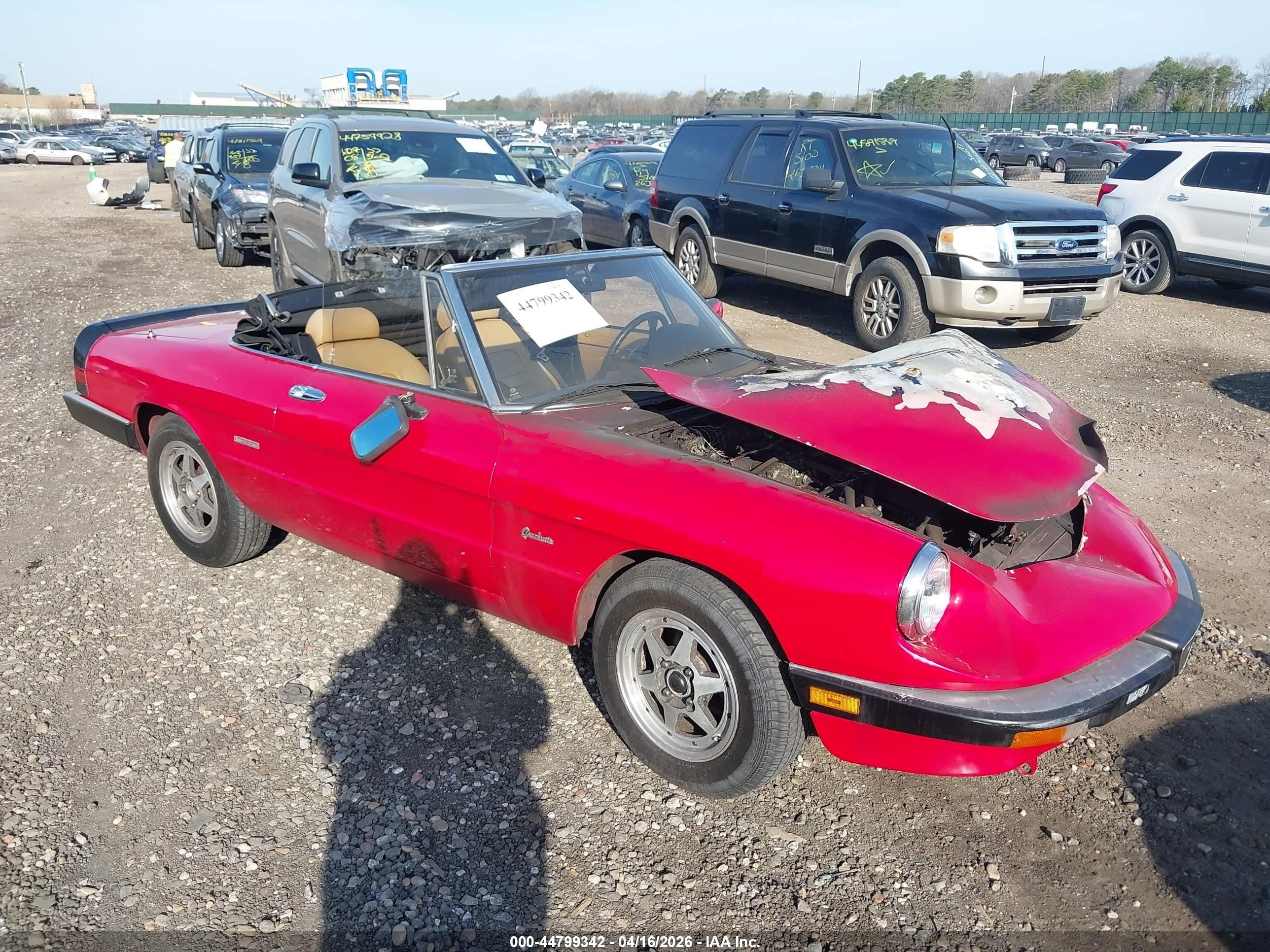 1990 Alfa Romeo Spider, VIN ZARBA12C5L6001803 — Not stated