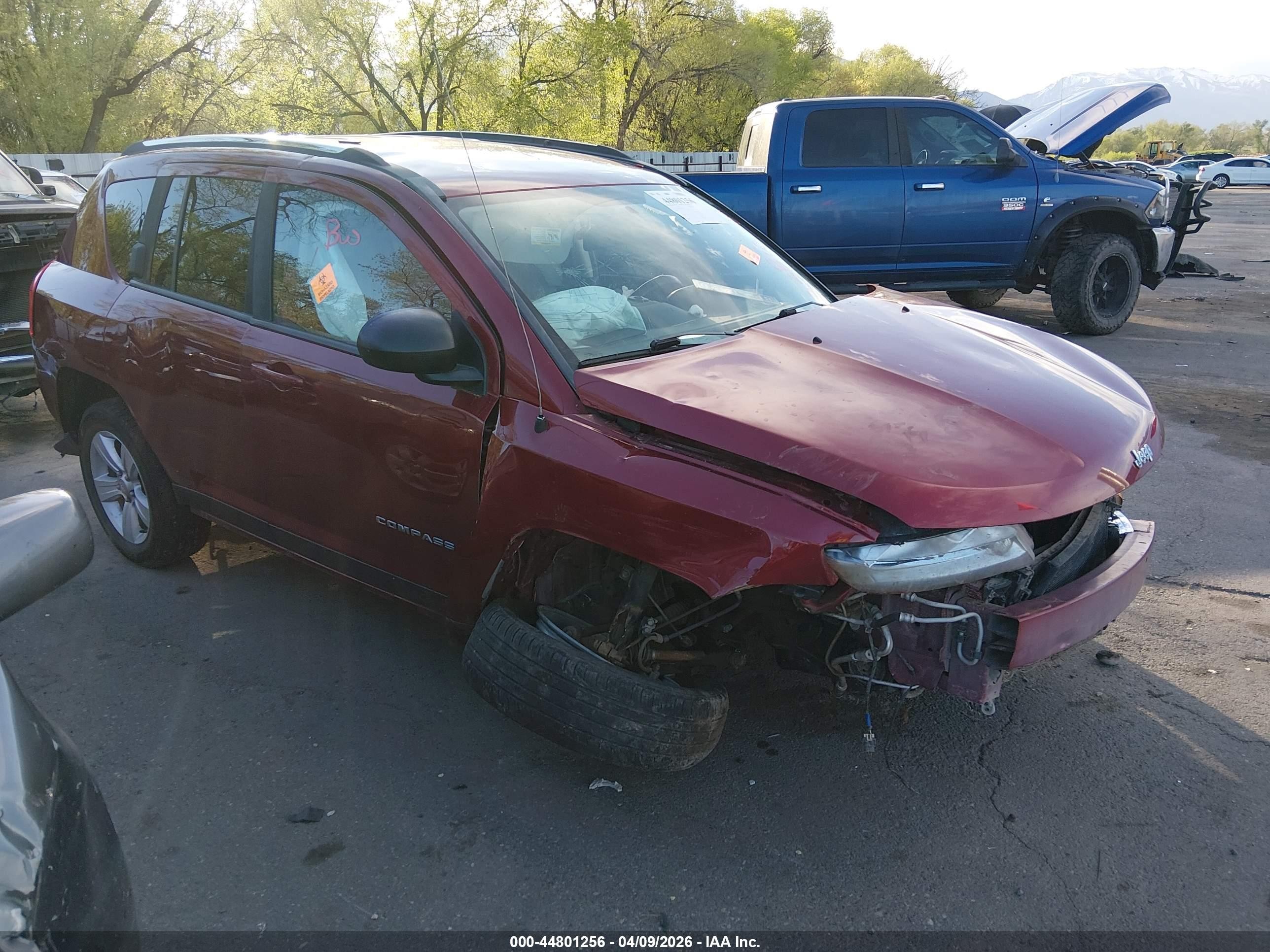 2013 Jeep Compass Sport, VIN 1C4NJDBB7DD207587 — Biohazard / chemical