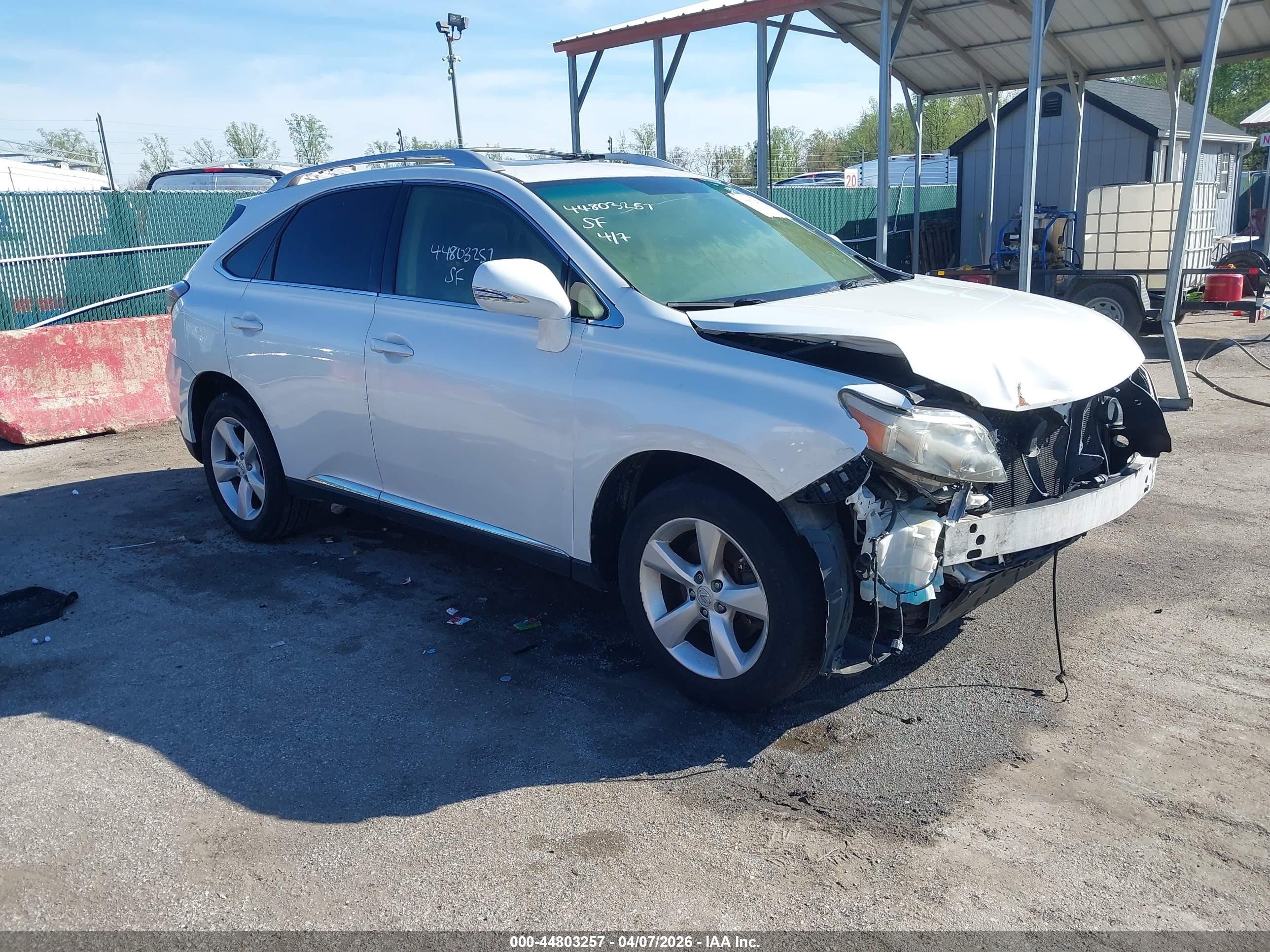 2011 Lexus RX 350, VIN JTJBK1BAXB2014877 — Interior fire
