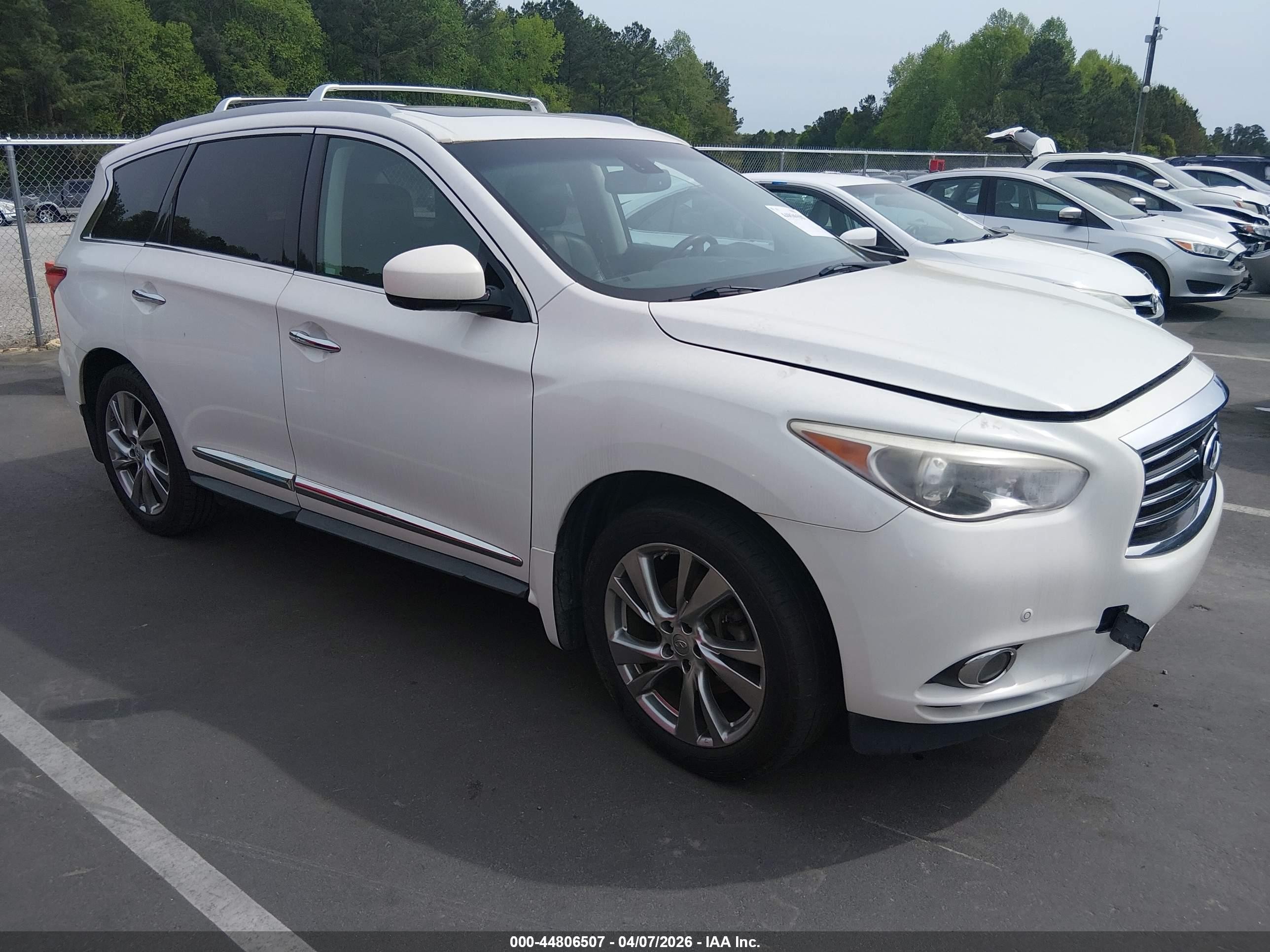 2013 Infiniti JX35, VIN 5N1AL0MN5DC350080 — Repossession