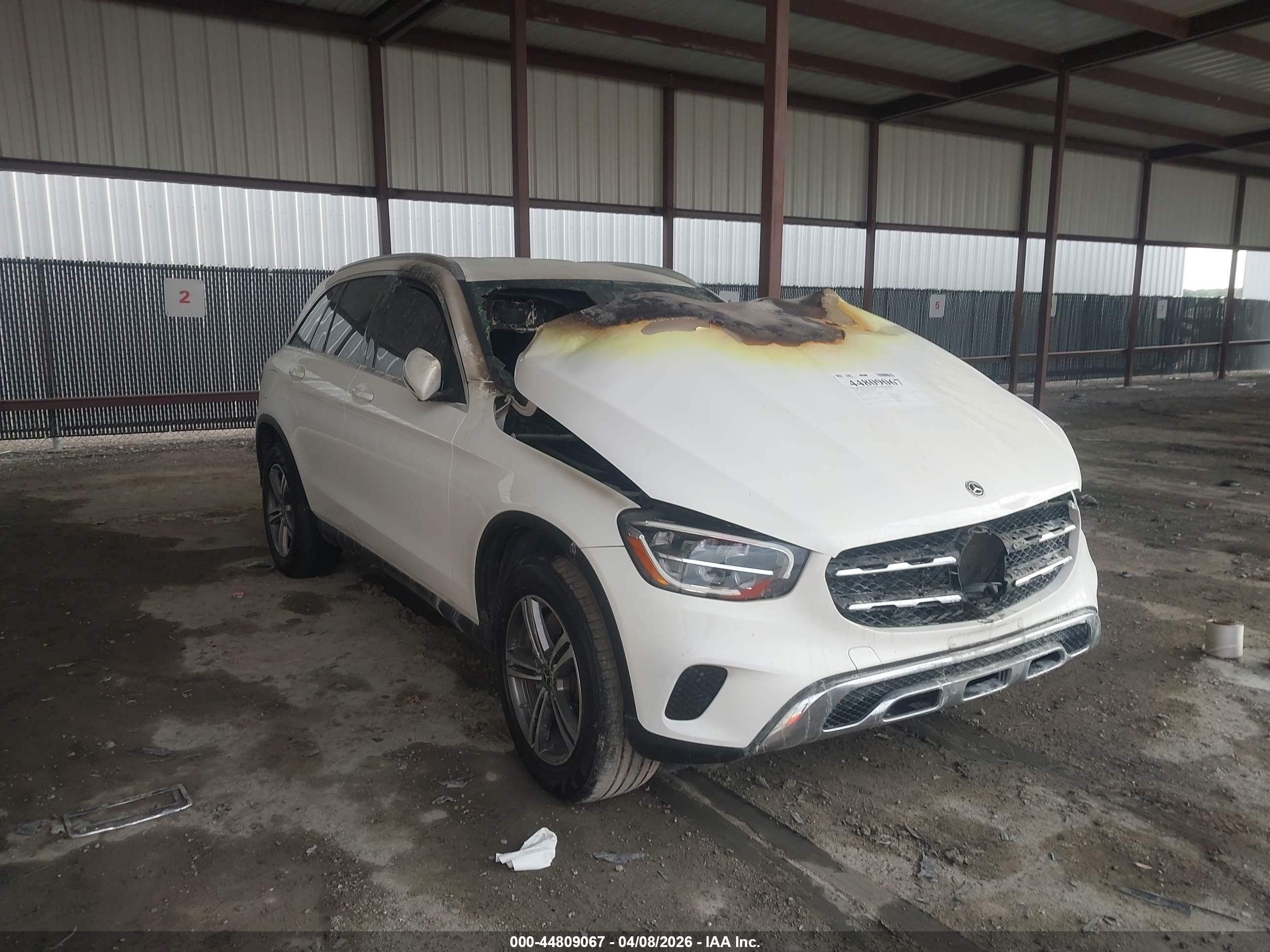 2020 Mercedes-Benz GLC 300, VIN W1N0G8EB3LF779893 — Engine fire