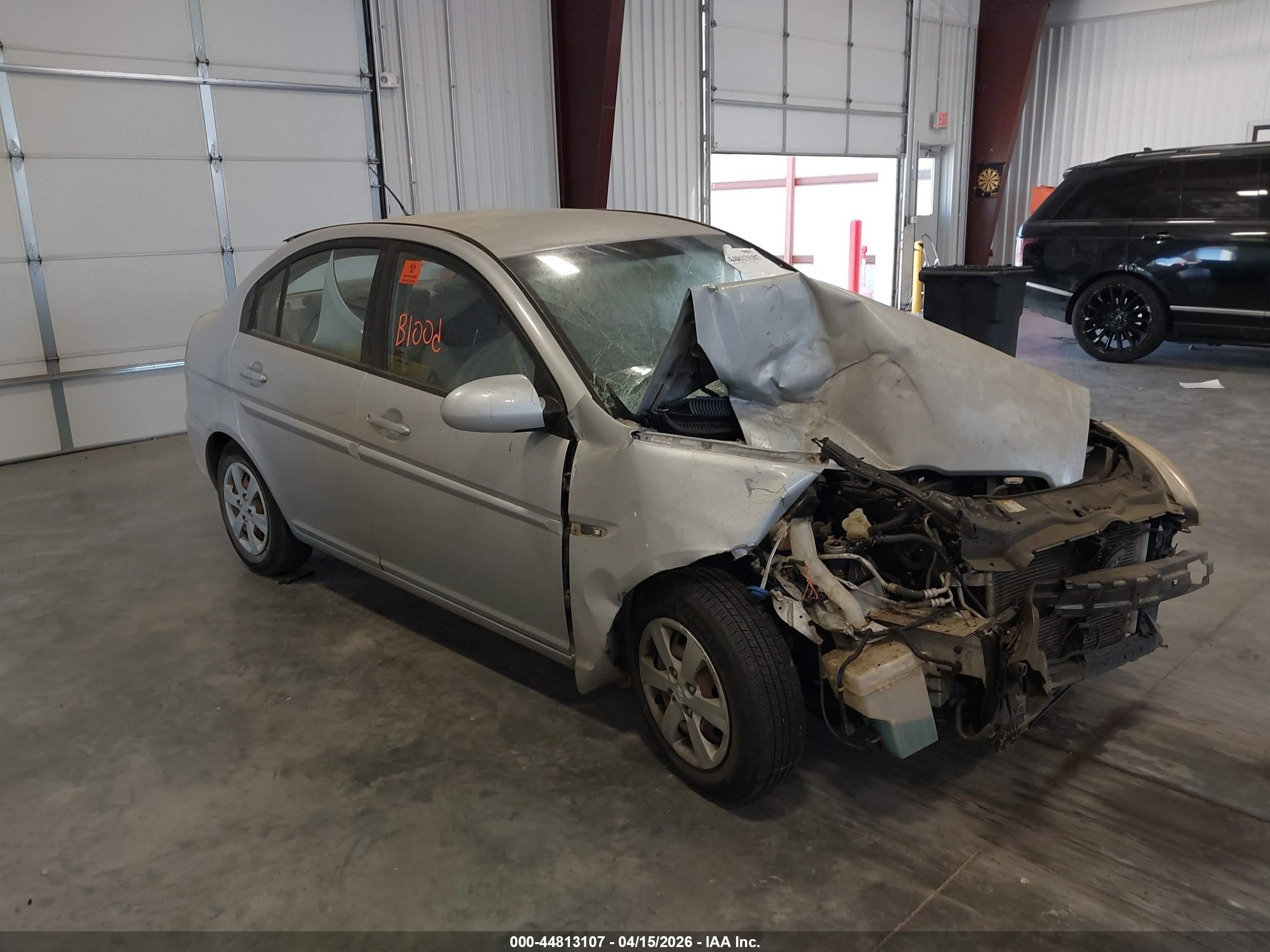 2009 Hyundai Accent Auto GLS, VIN KMHCN46C79U284168 — Biohazard / chemical