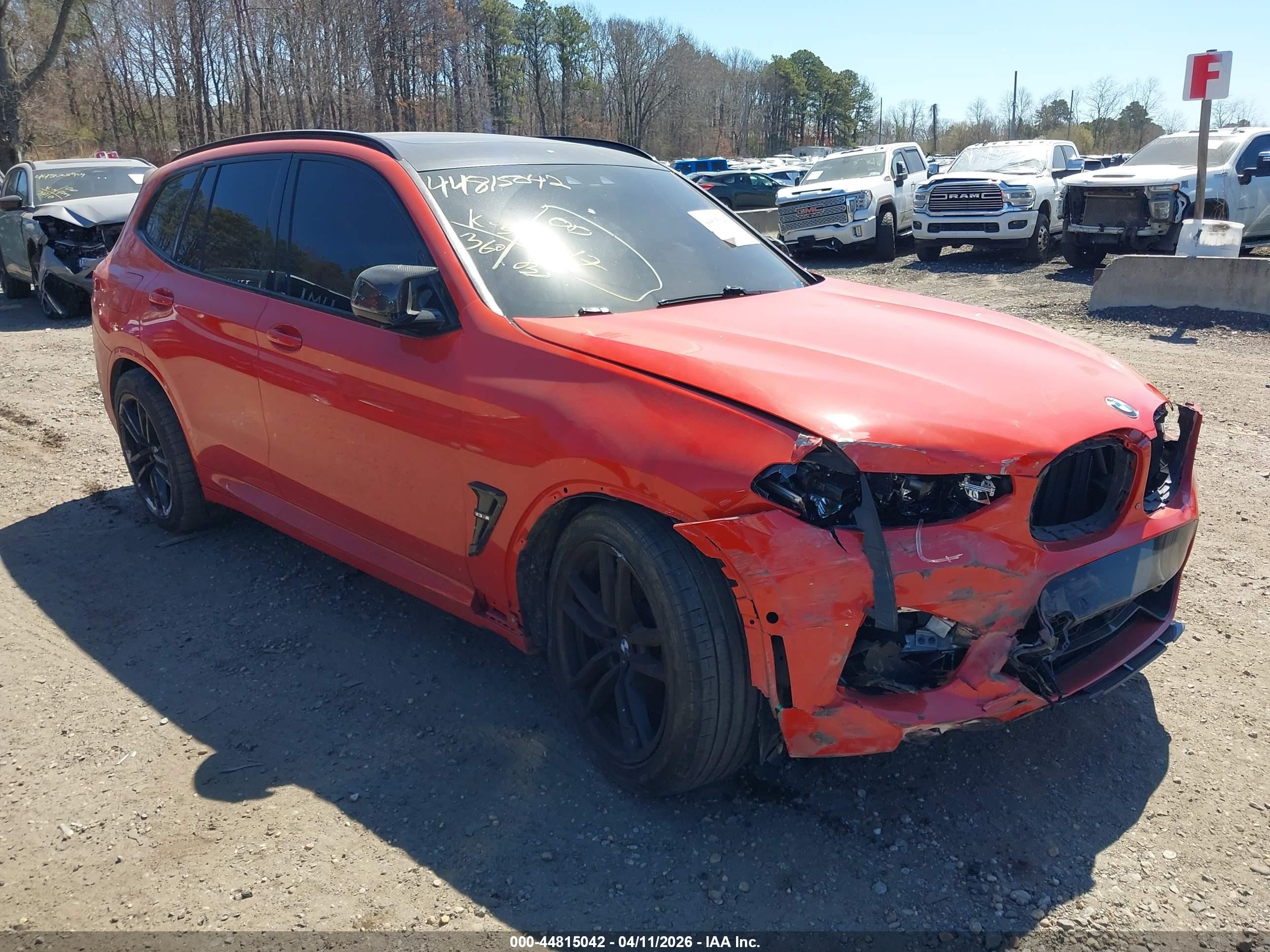 2020 BMW X3 M, VIN 5YMTS0C04L9B74120 — Front end