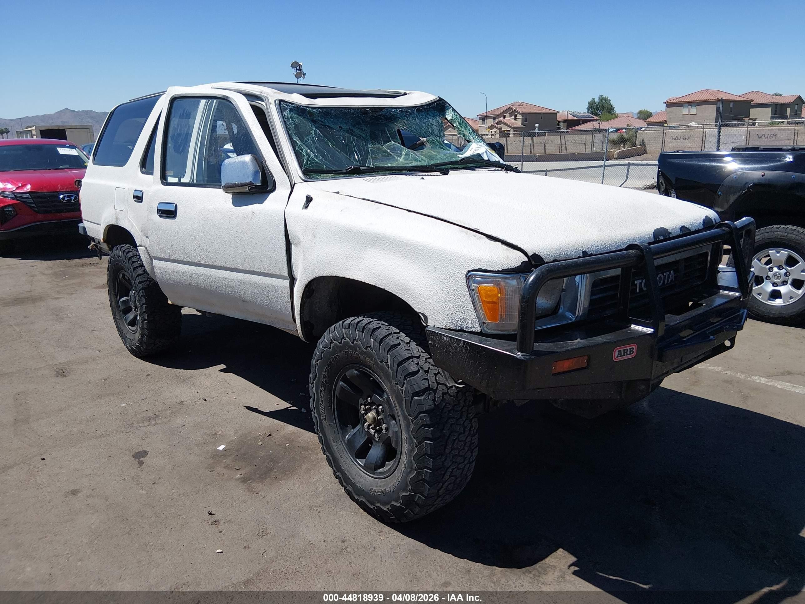 1991 Toyota 4Runner, VIN JT3VN39W8M8027975 — Rollover