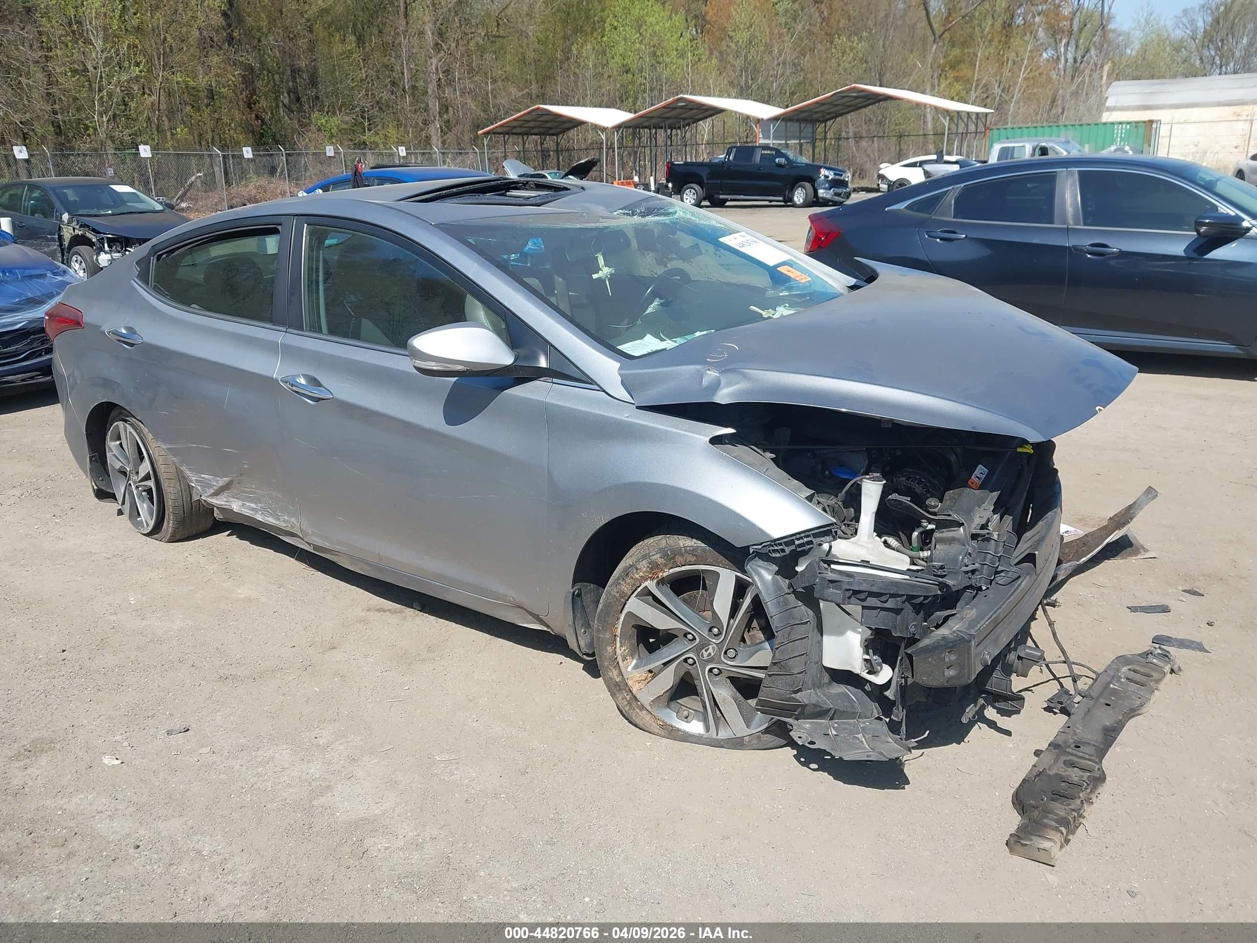 2016 Hyundai Elantra Limited, VIN KMHDH4AE6GU557098 — Biohazard / chemical