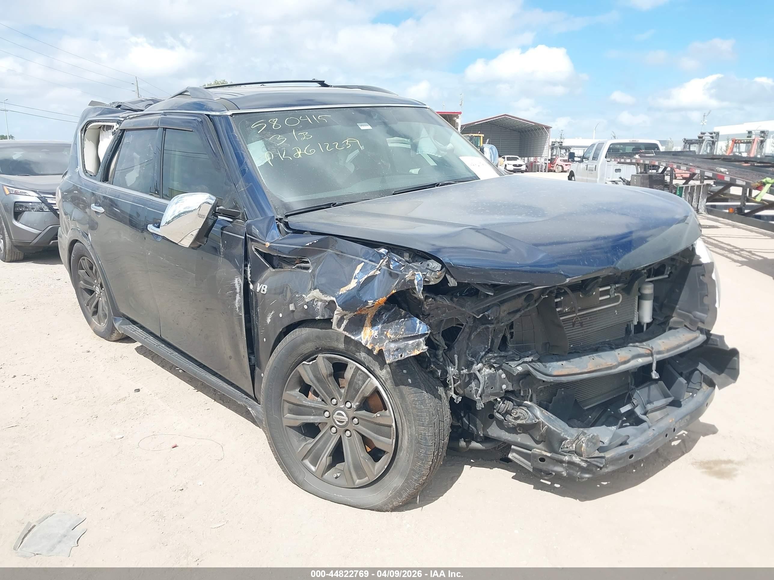 2019 Nissan Armada SL, VIN JN8AY2NC2K9580415 — Rollover