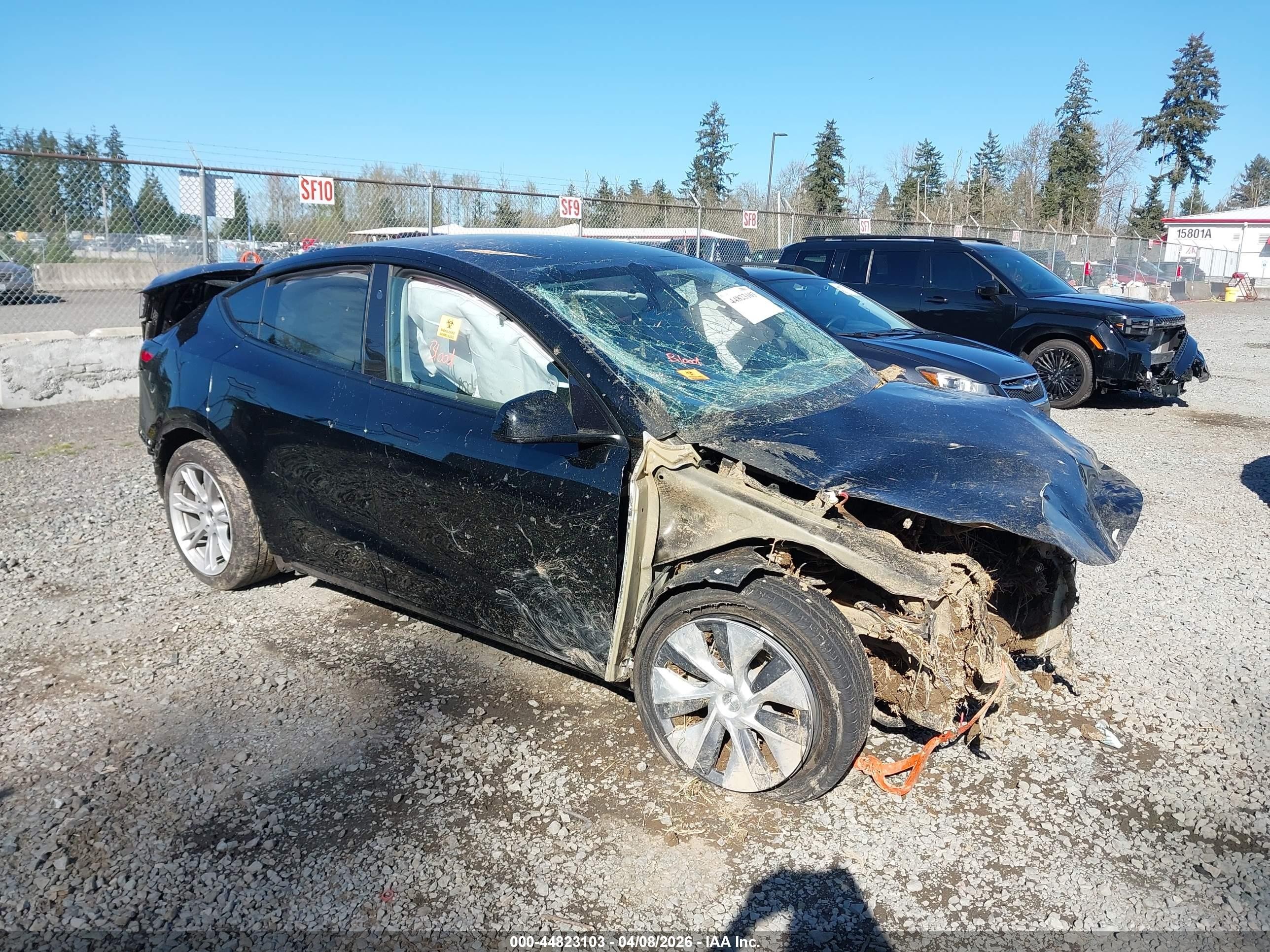 2023 Tesla Model Y Long Range, VIN 7SAYGDEE5PA198788 — Rollover