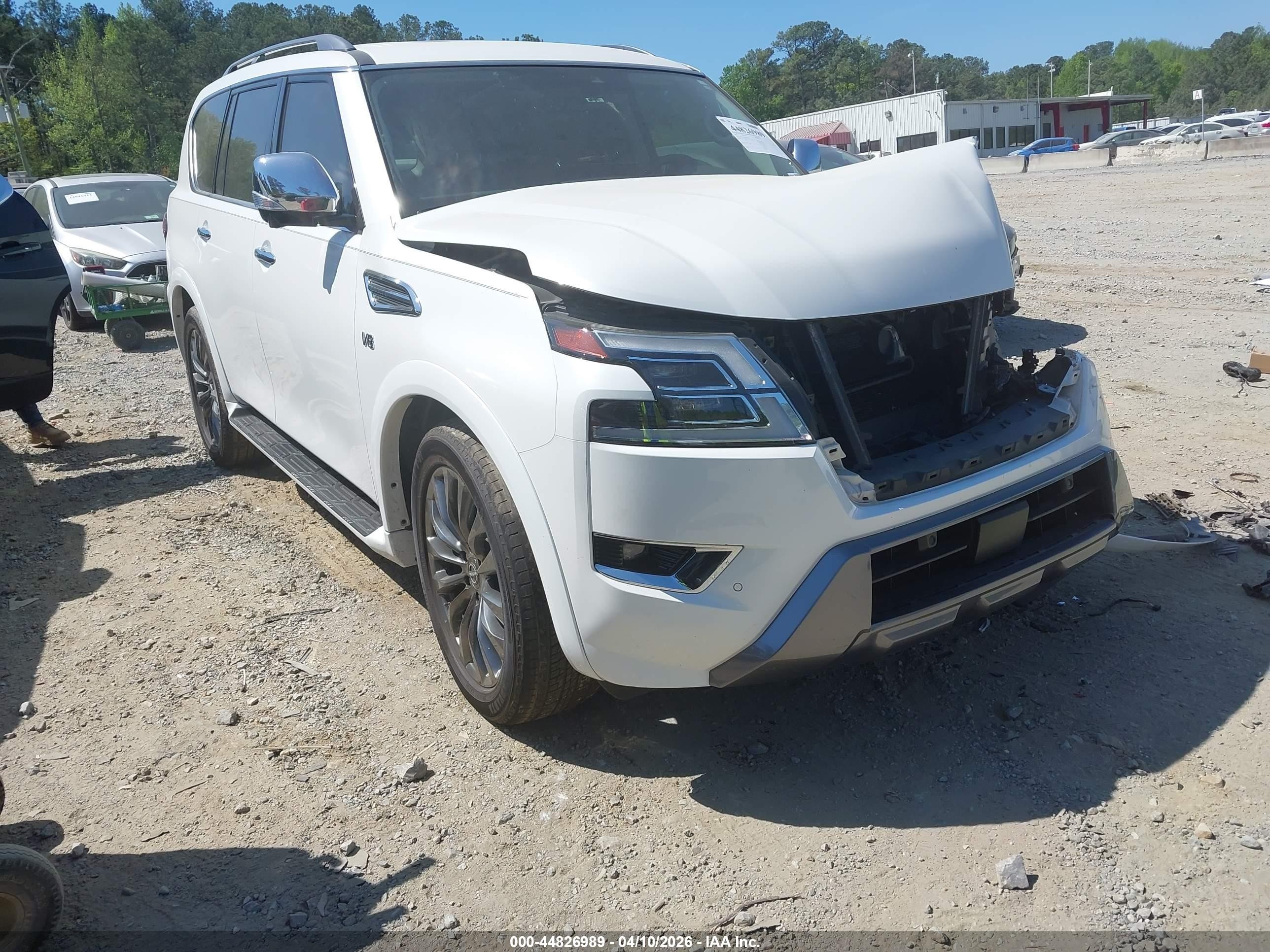 2021 Nissan Armada Platinum, VIN JN8AY2DAXM9371636 — Front end
