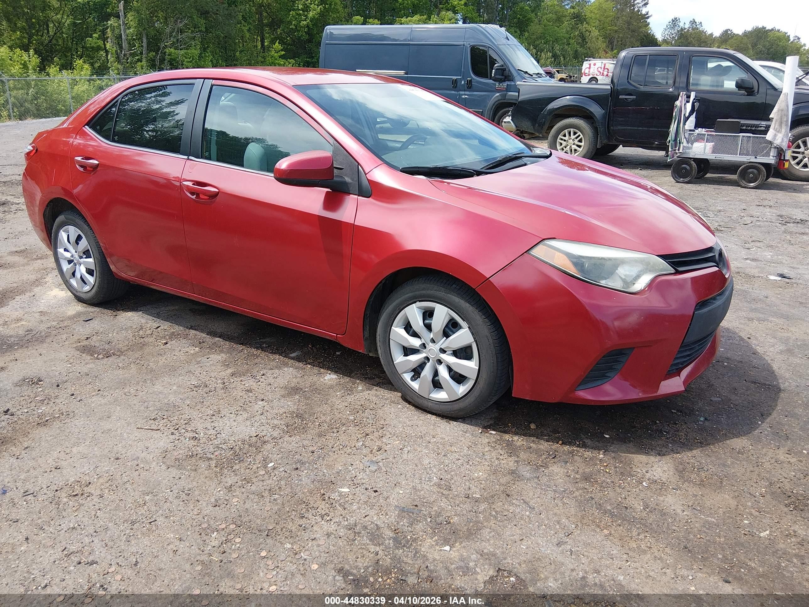 2016 Toyota Corolla LE, VIN 2T1BURHE7GC521248 — Rear end