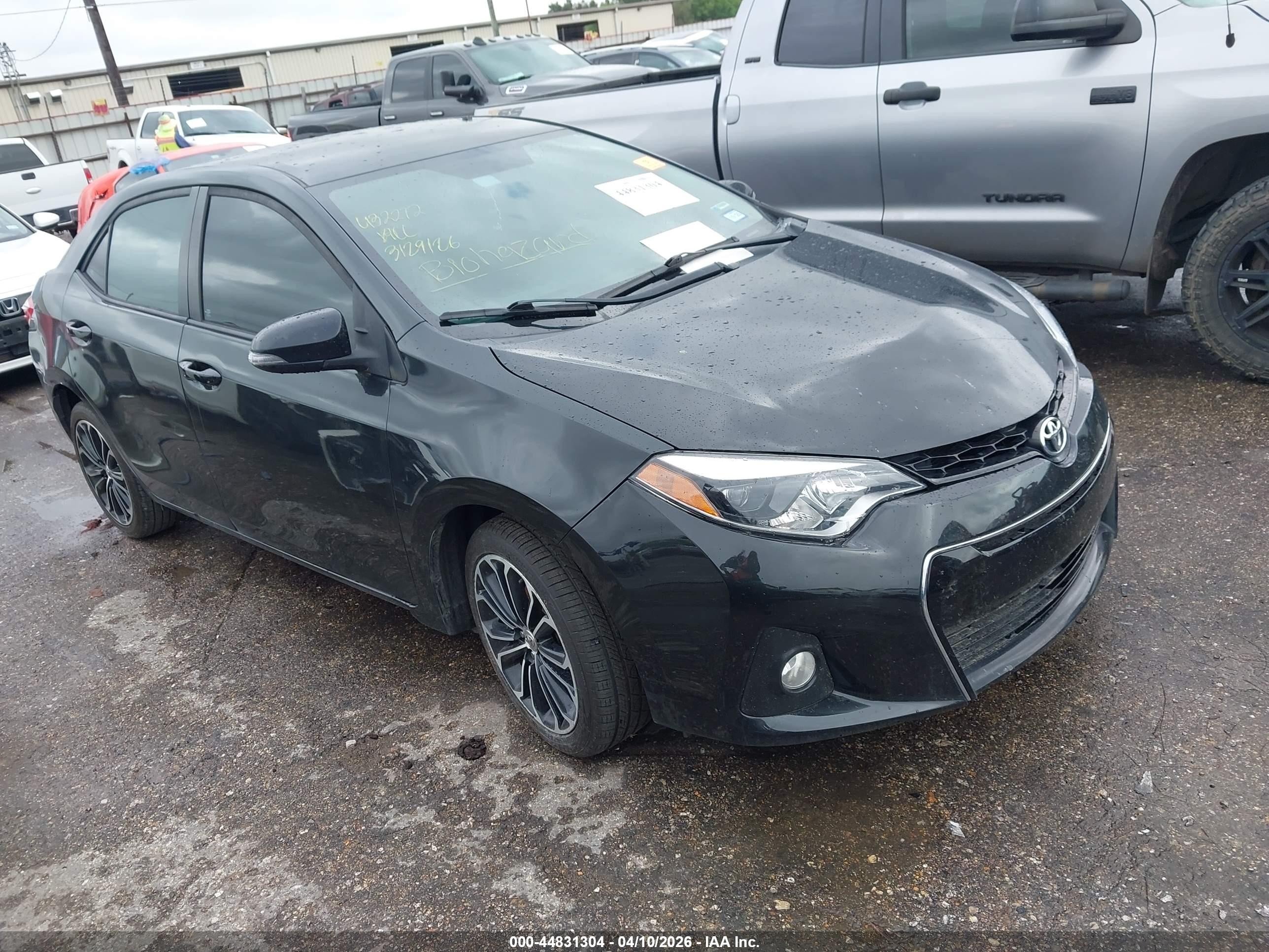 2016 Toyota Corolla LE, VIN 5YFBURHE7GP555478 — Biohazard / chemical