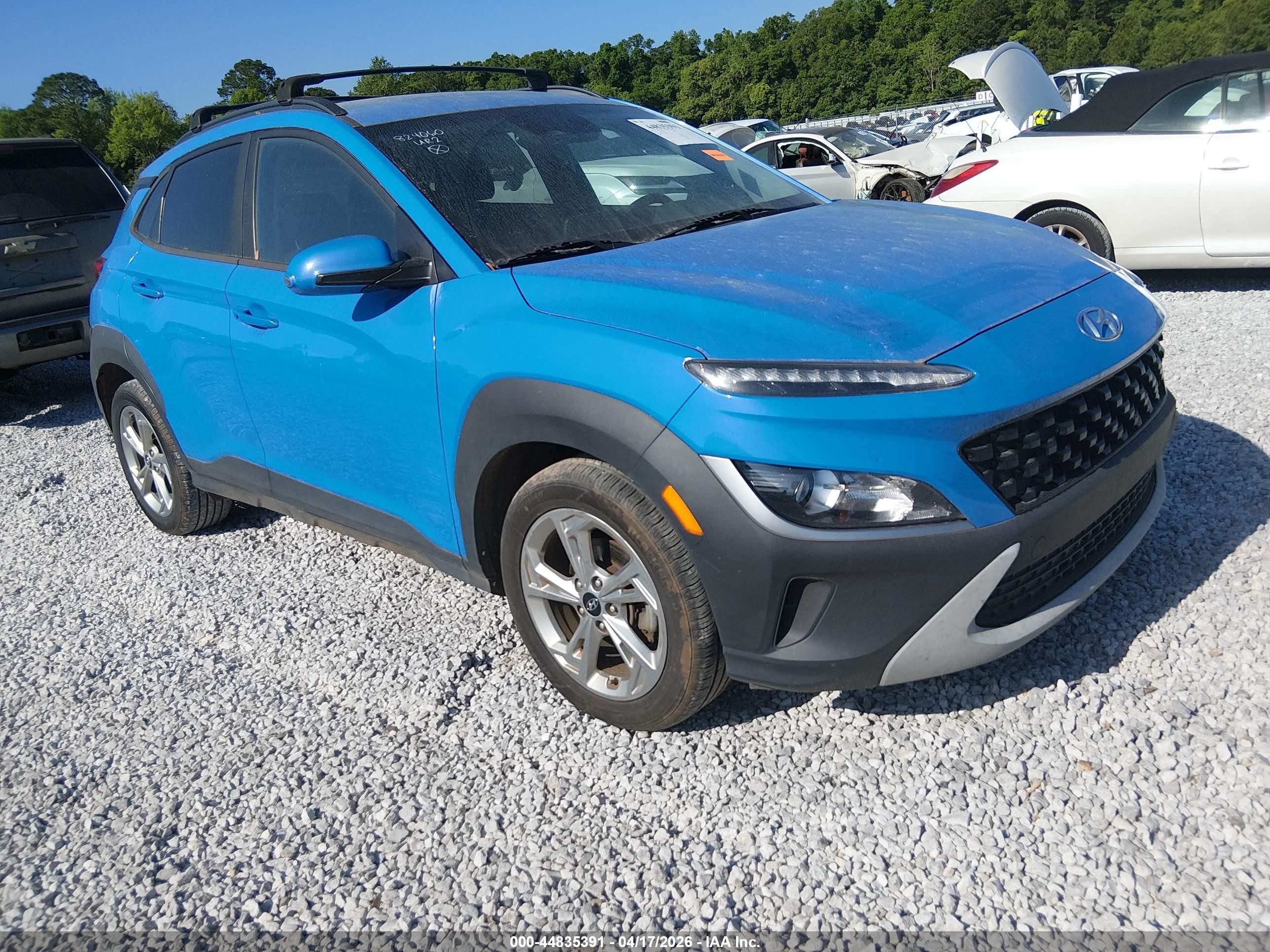 2022 Hyundai Kona SEL, VIN KM8K62AB7NU824060 — Biohazard / chemical