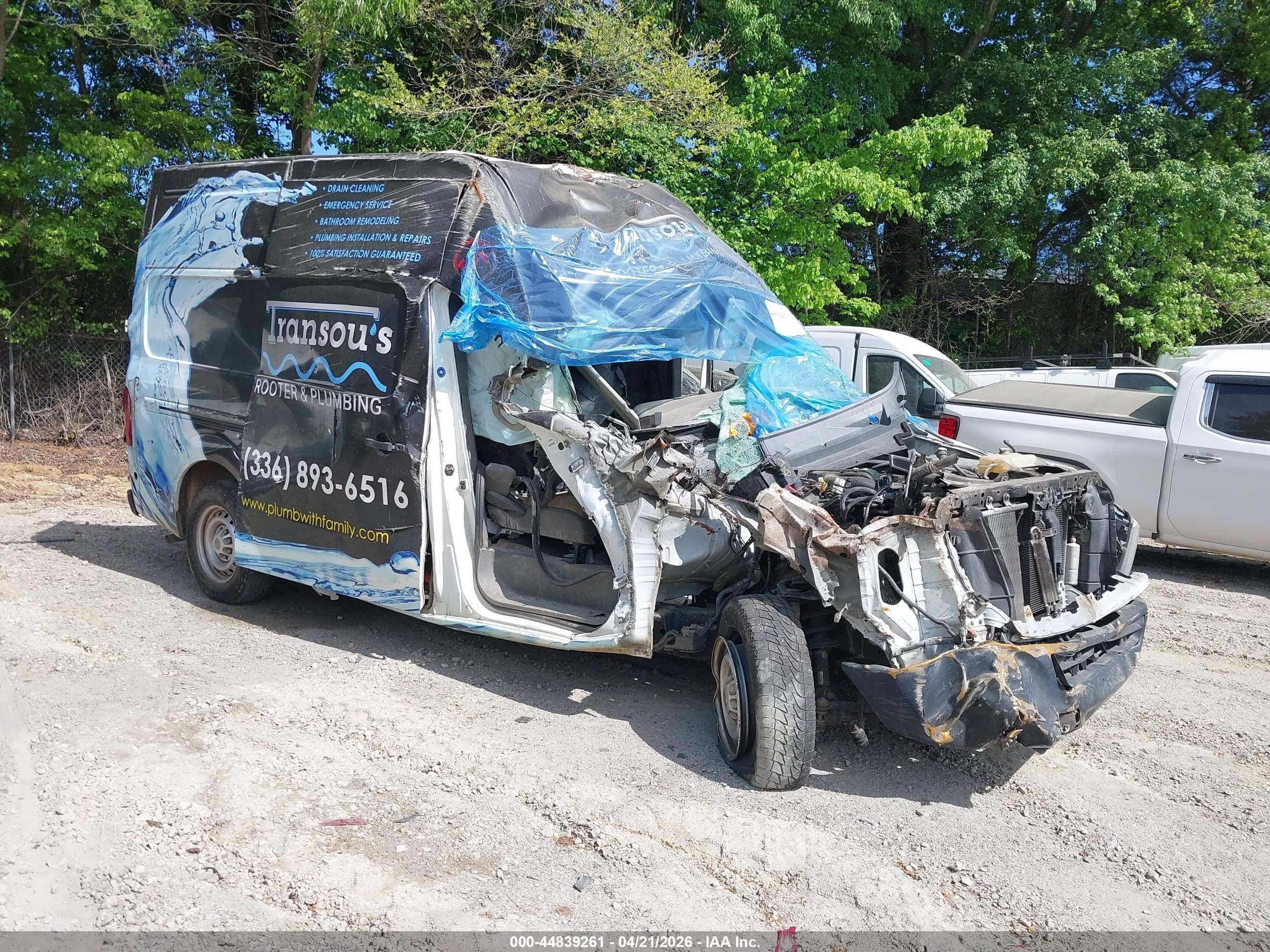 2015 Nissan NV Cargo SV, VIN 1N6BF0LYXFN801133 — Rollover
