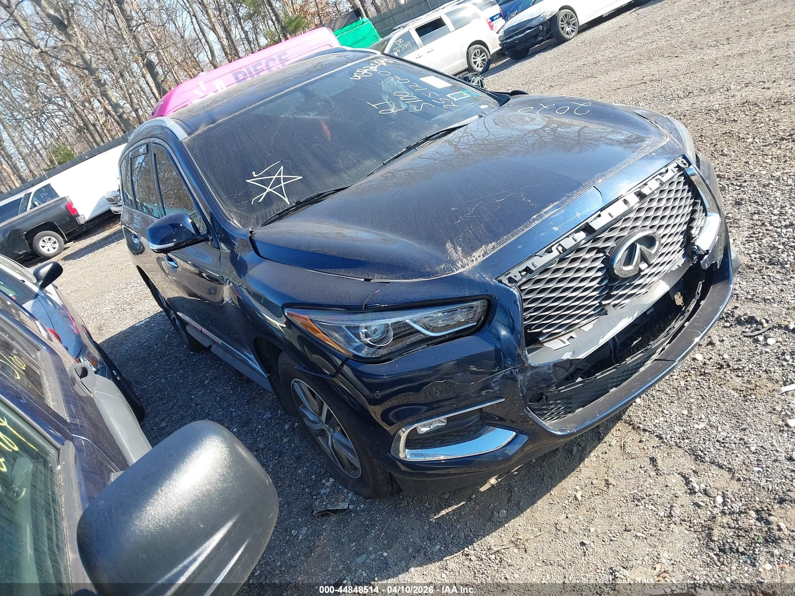 2020 Infiniti QX60 Pure, VIN 5N1DL0MM3LC504627 — Interior fire