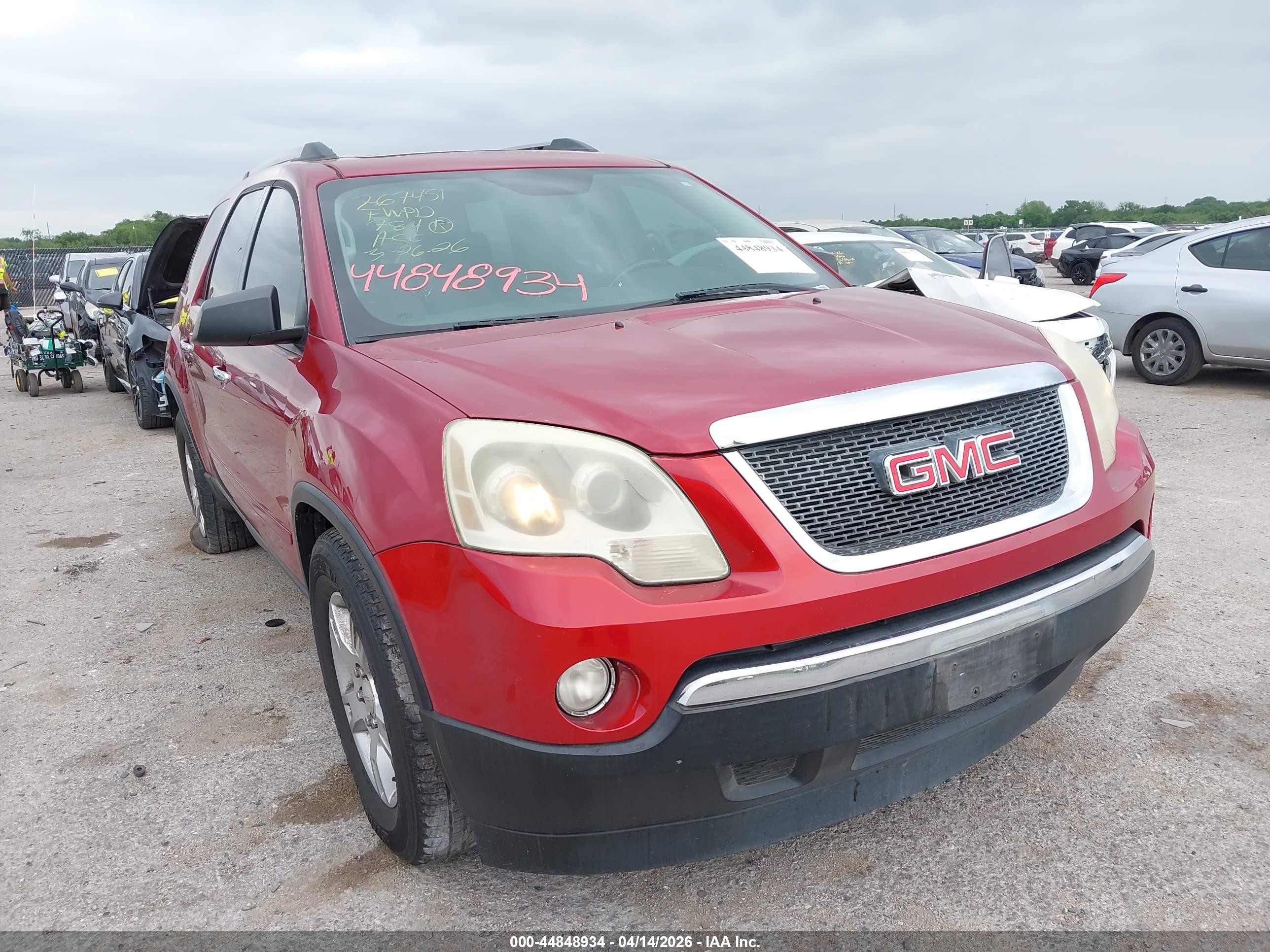2012 GMC Acadia SLE, VIN 1GKKRPED0CJ114537 — Rear end