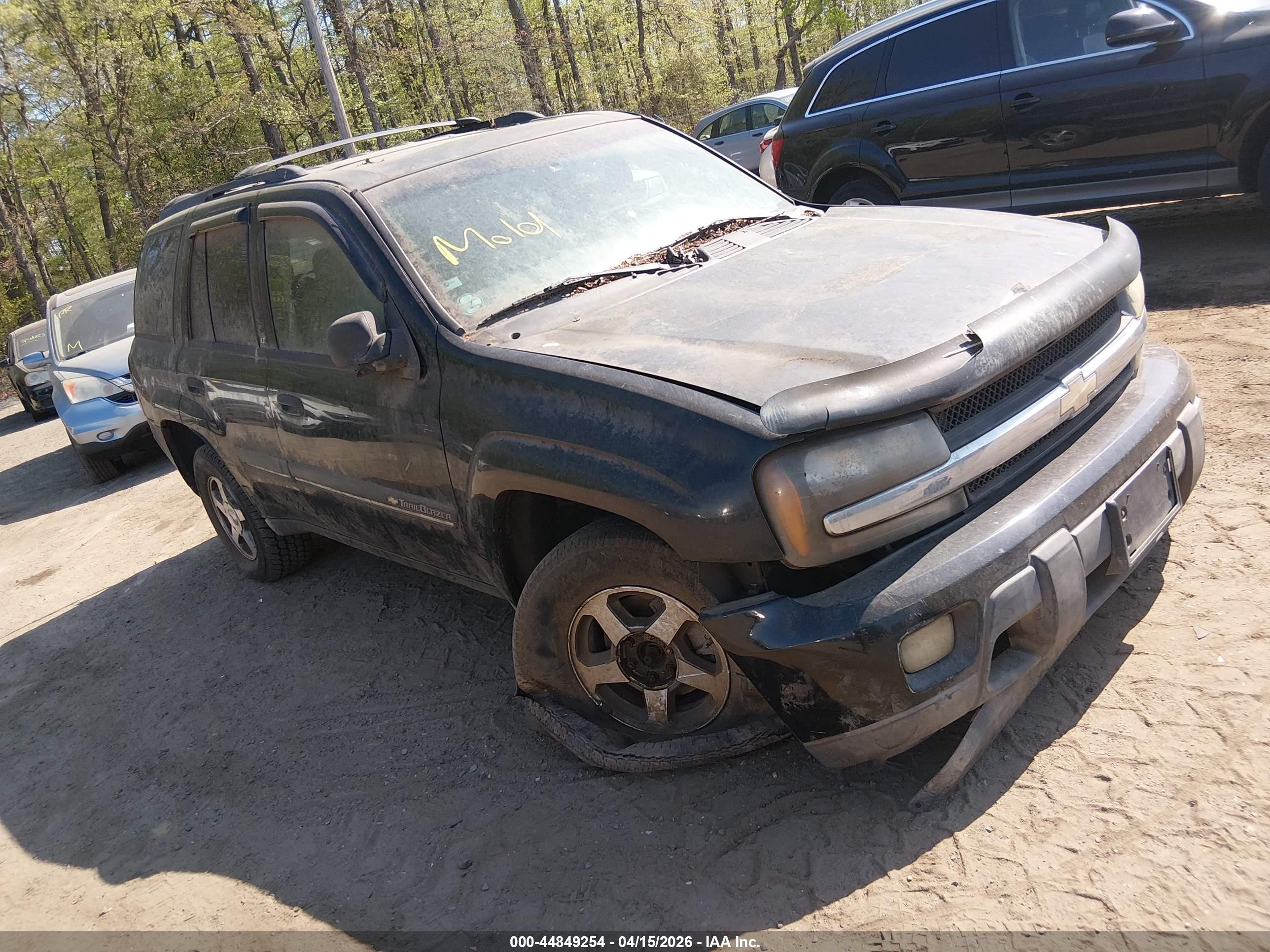 2002 Chevrolet TrailBlazer LT, VIN 1GNDT13S622337752 — Biohazard / chemical