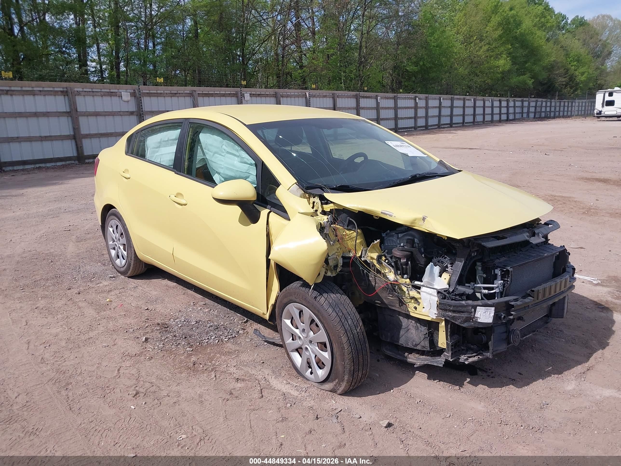 2016 Kia Rio LX, VIN KNADM4A37G6658795 — Front end
