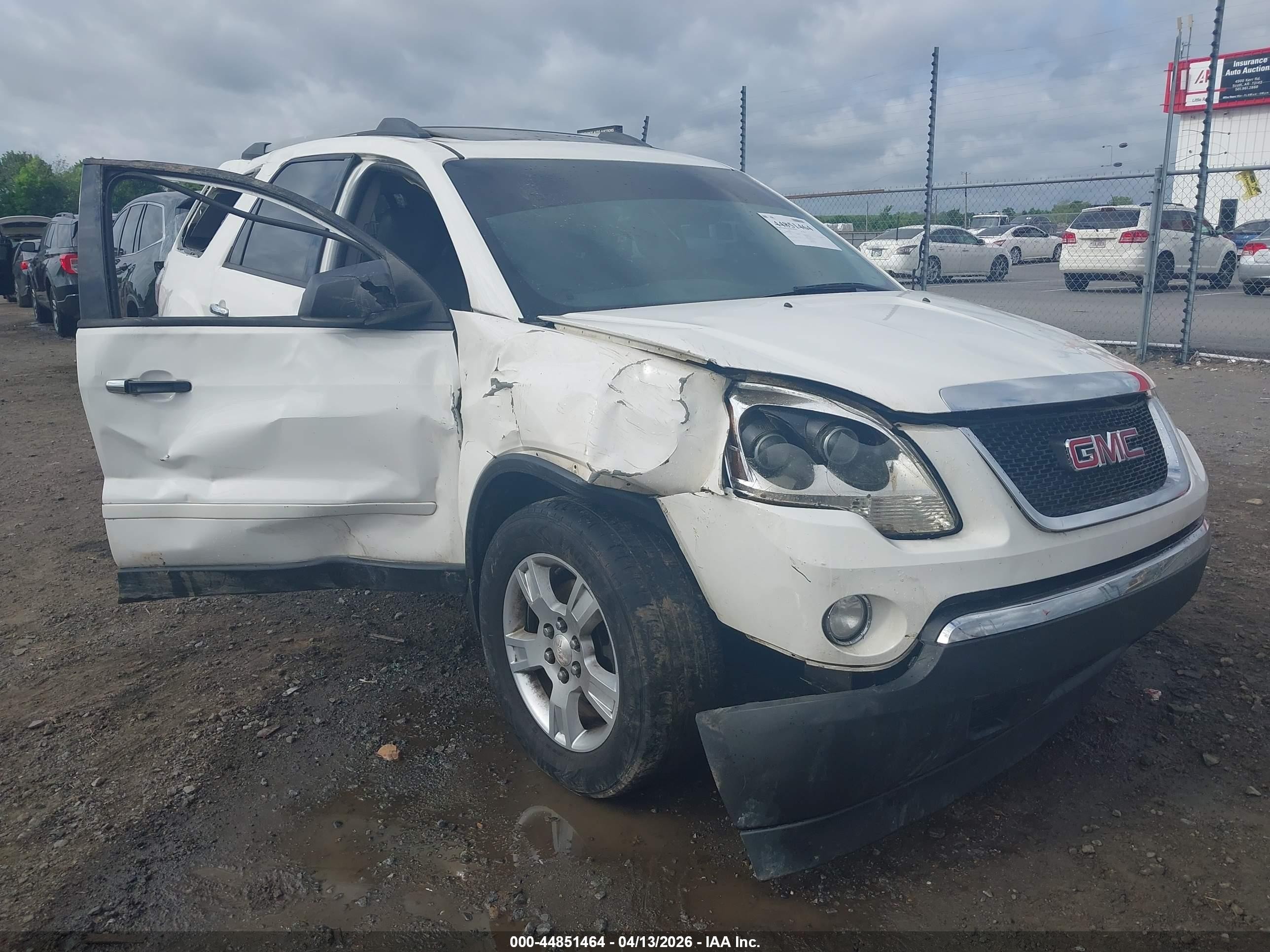 2012 GMC Acadia SLE, VIN 1GKKRPED5CJ351721 — Rollover