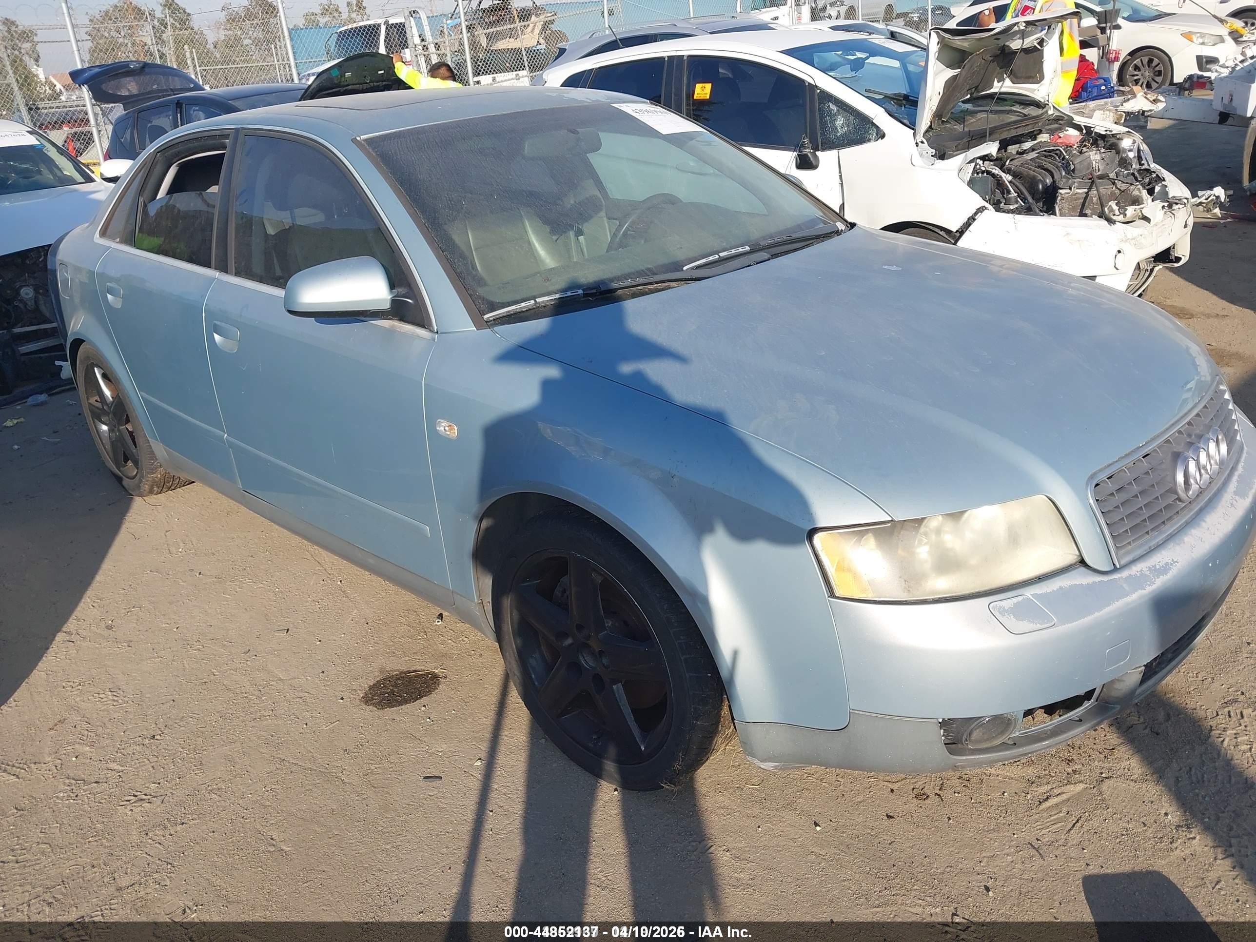 2002 Audi A4, VIN WAUJT68E02A275876 — Not stated