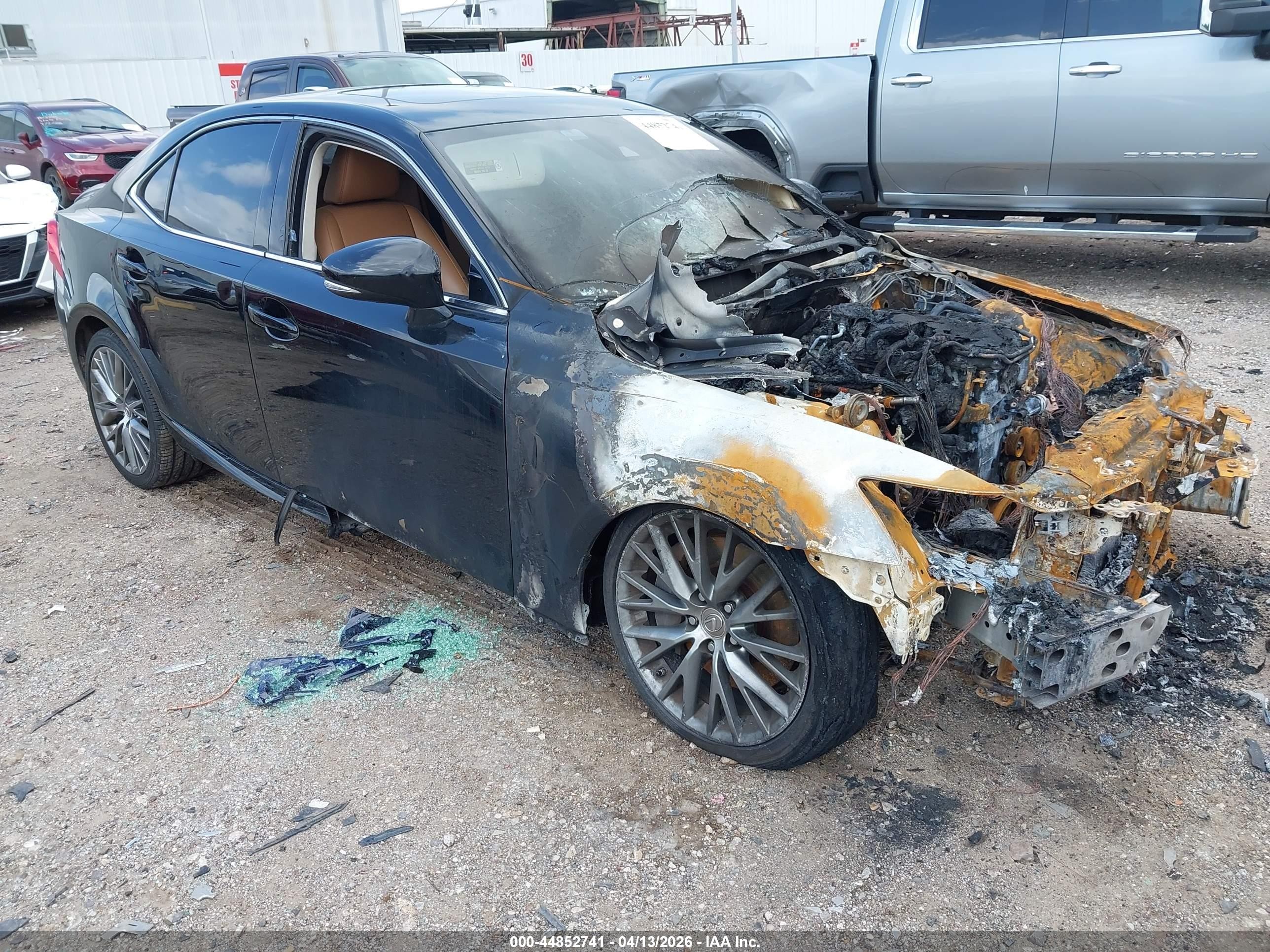 2017 Lexus IS 200t F Sport, VIN JTHBA1D26H5044928 — Burn