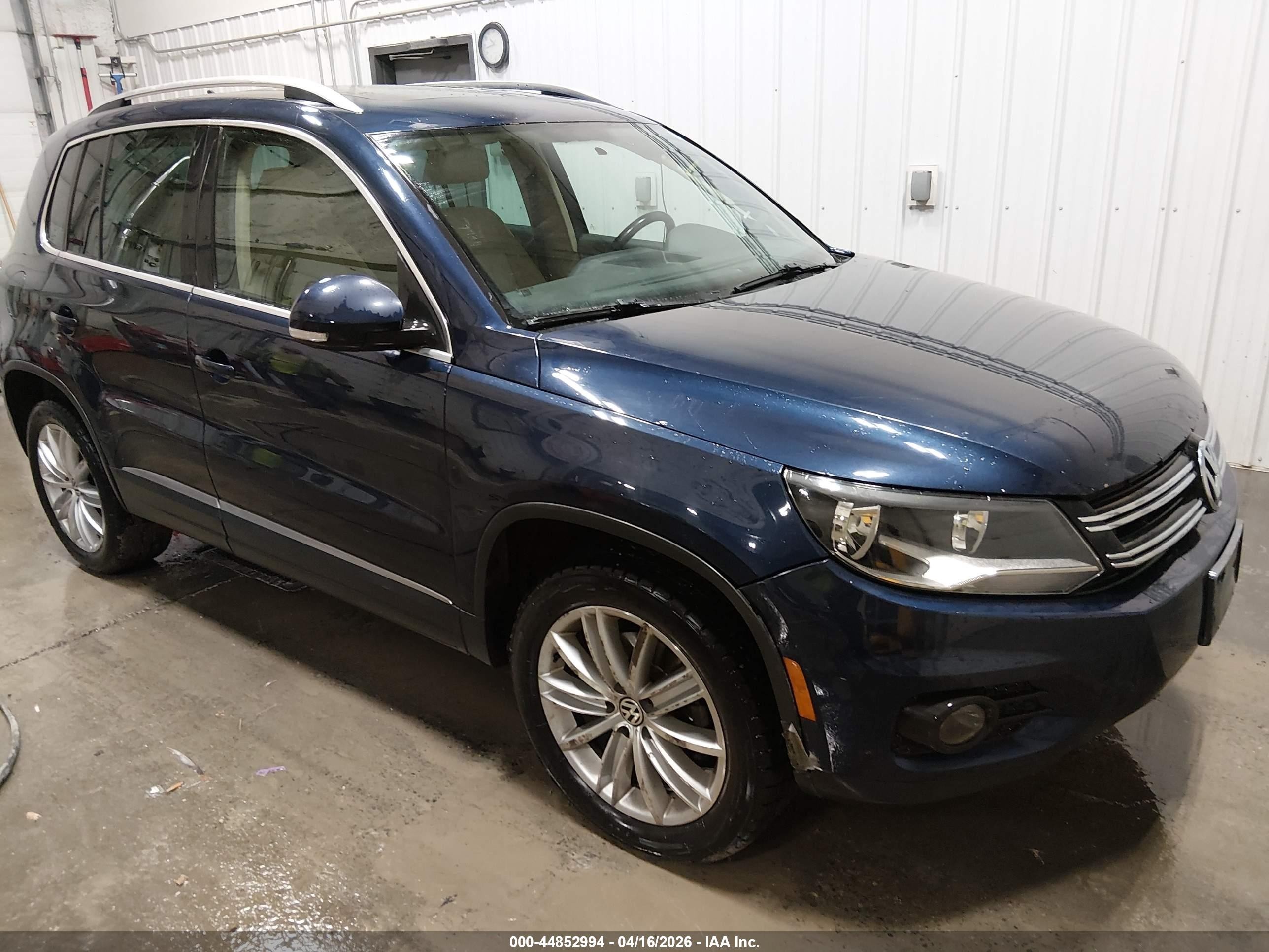 2012 Volkswagen Tiguan S, VIN WVGBV7AXXCW541391 — Fresh water flood