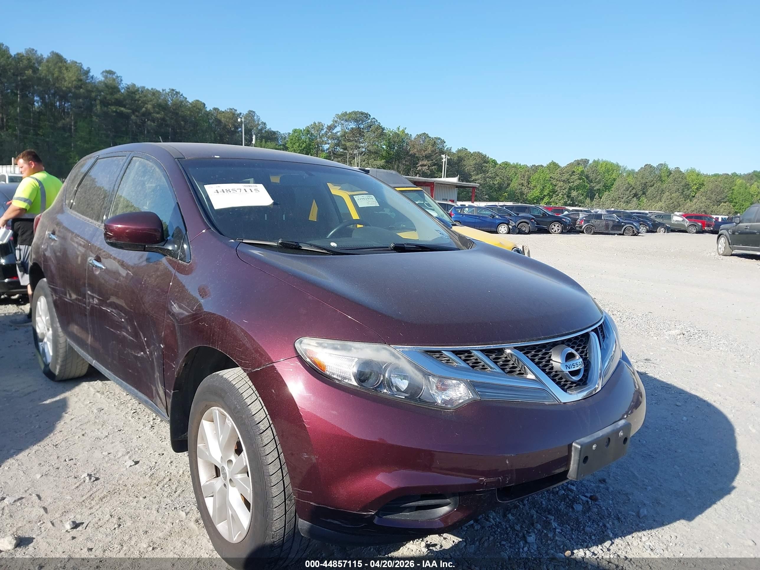 2013 Nissan Murano S, VIN JN8AZ1MUXDW204955 — Normal wear
