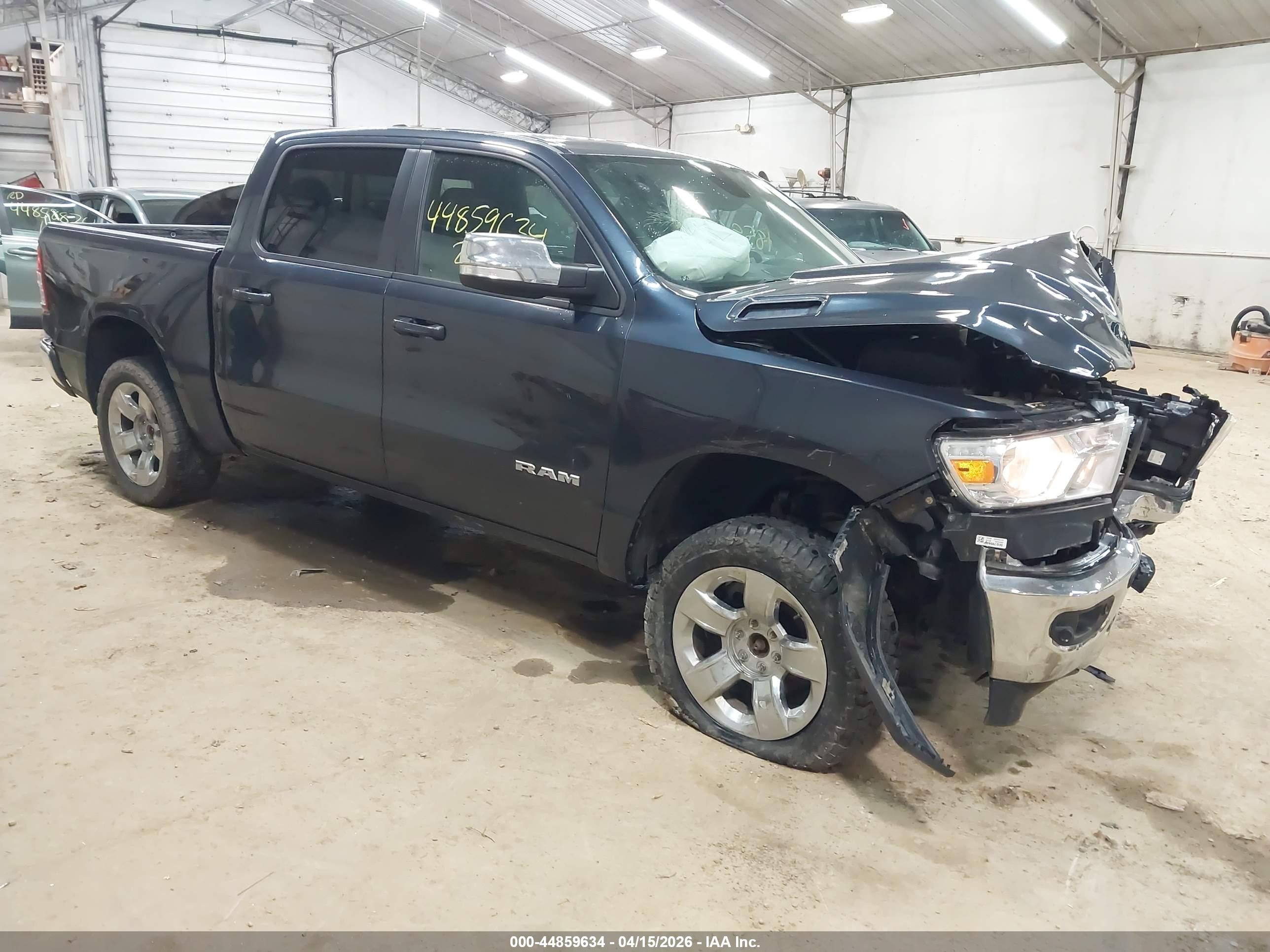 2021 Ram 1500 Lone Star, VIN 1C6SRFFT4MN545895 — Повреждение рамы