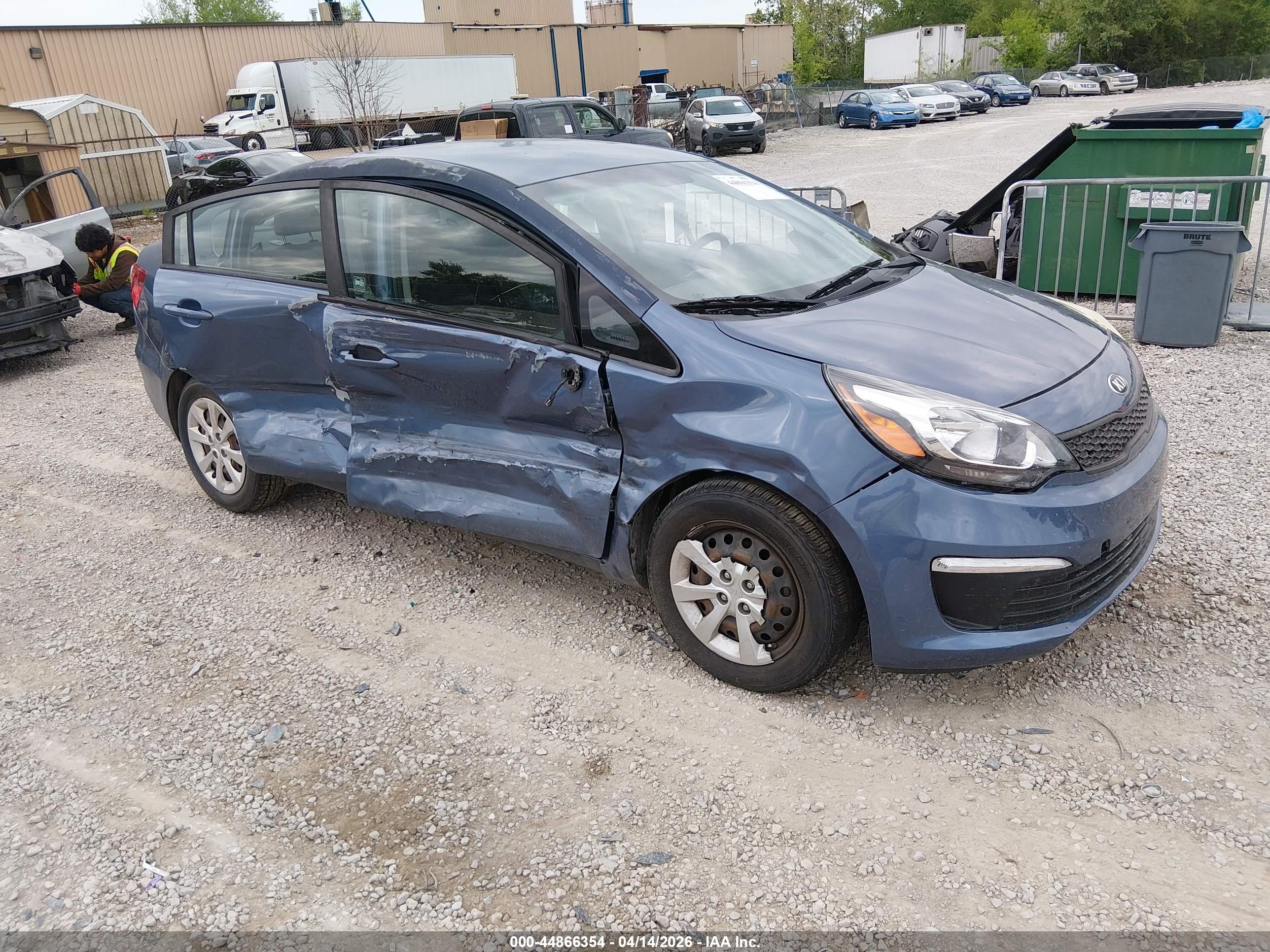 2016 Kia Rio LX, VIN KNADM4A31G6667587 — Side