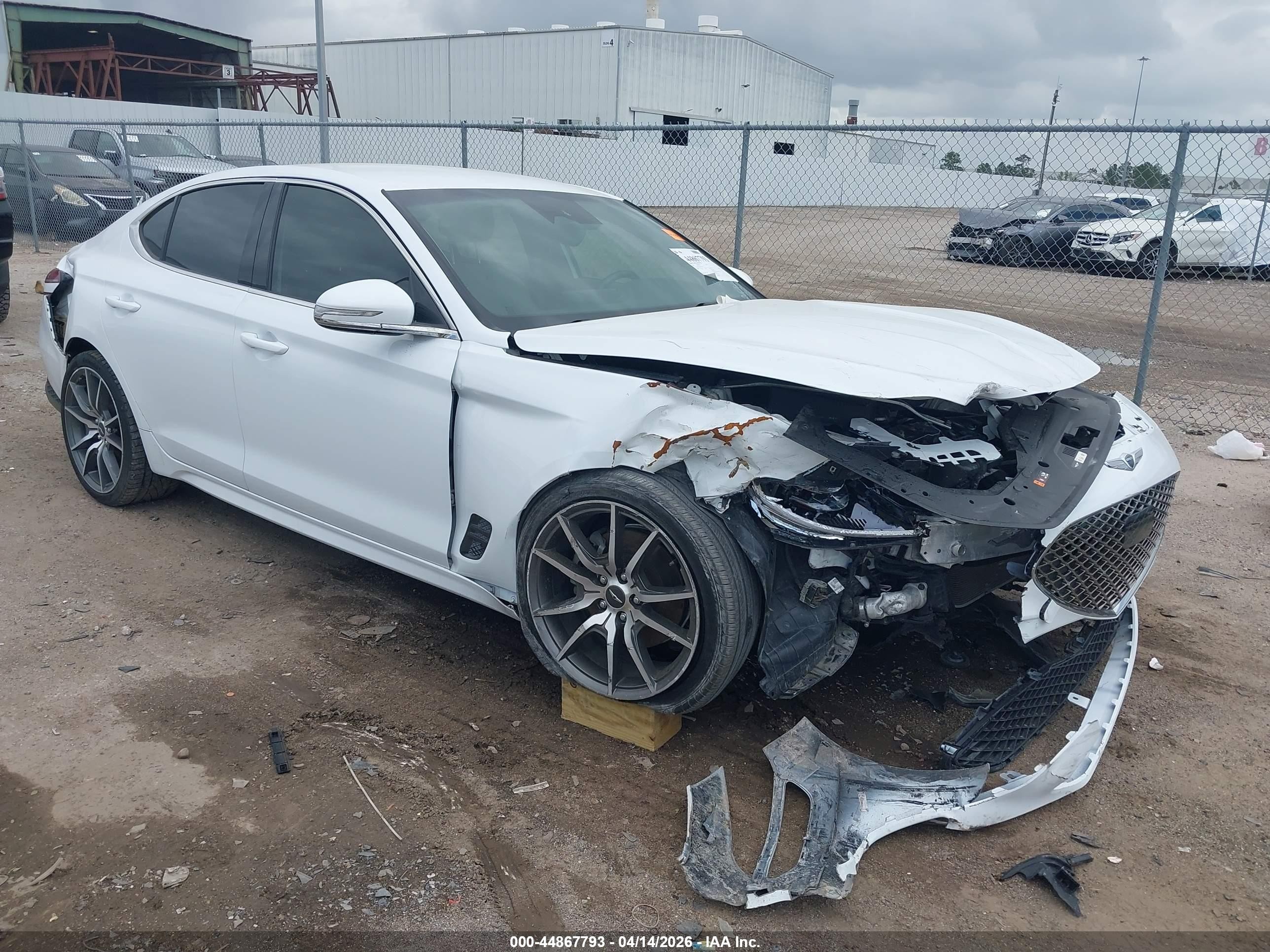 2023 Genesis G70 2.0T, VIN KMTG34TA0PU132696 — Front end