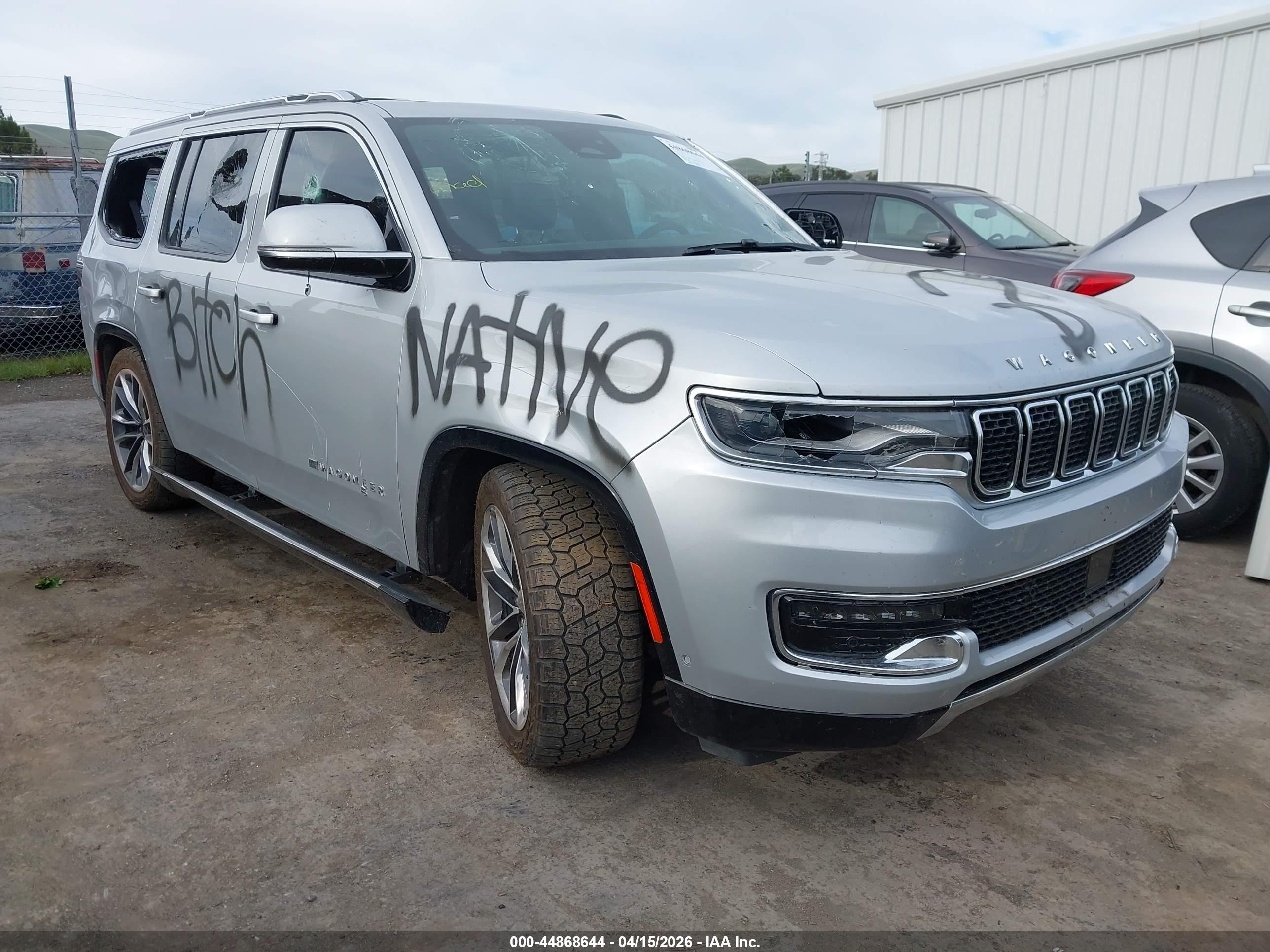 2022 Jeep Wagoneer Series III, VIN 1C4SJVDT1NS129710 — Vandalism